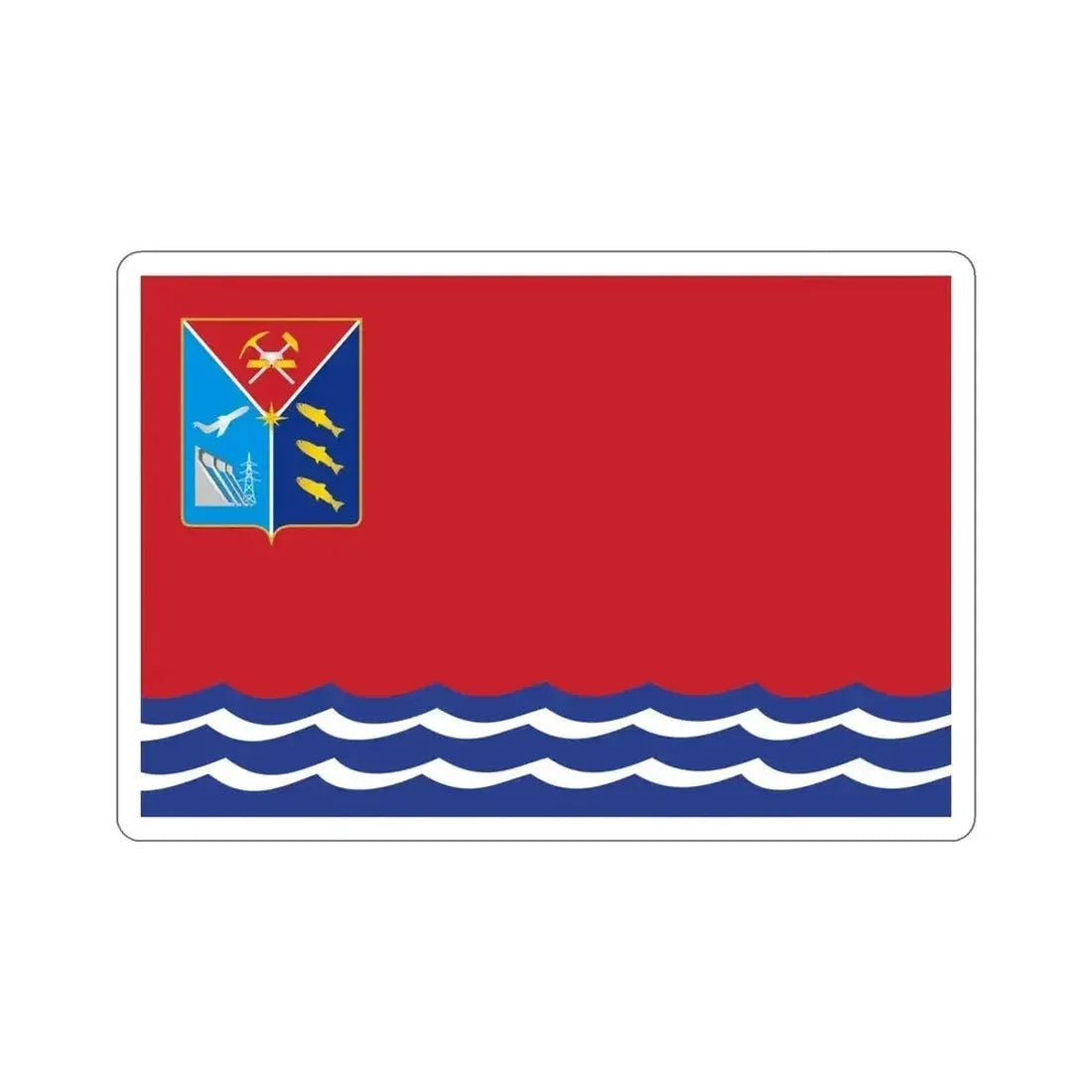 Flag of Magadan Oblast Russia STICKER Vinyl Die-Cut Decal - The Sticker Space