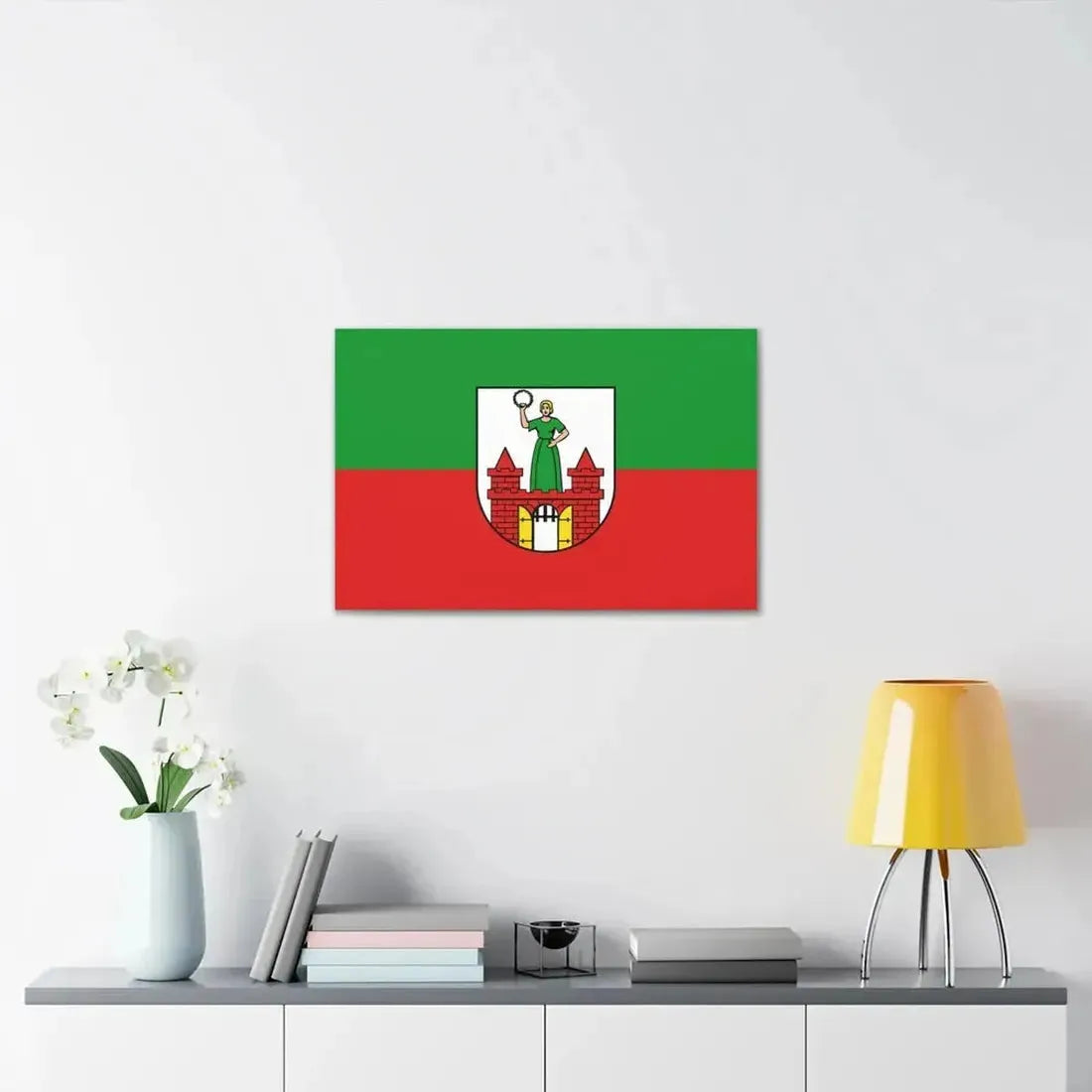 Flag of Magdeburg Germany - Canvas Wall Art - The Sticker Space