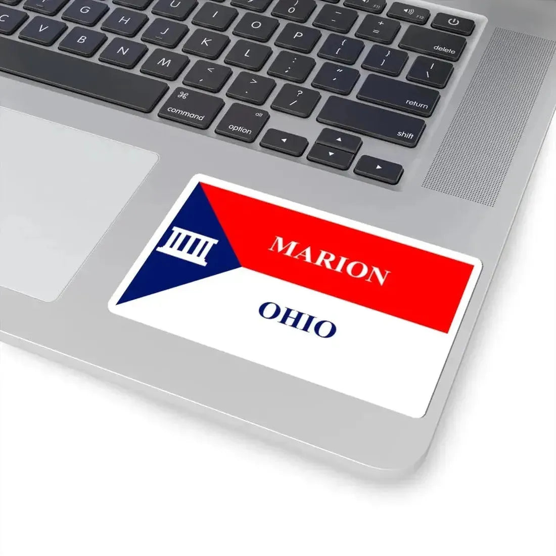 Flag of Marion Ohio (United States) STICKER Vinyl Kiss-Cut Decal - The Sticker Space