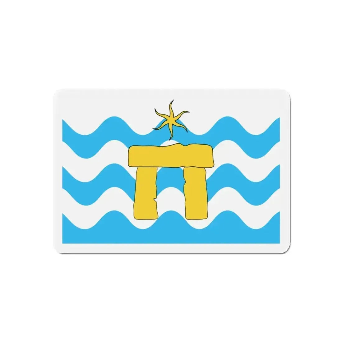 Flag of Mġarr Malta - Refrigerator Magnet - The Sticker Space