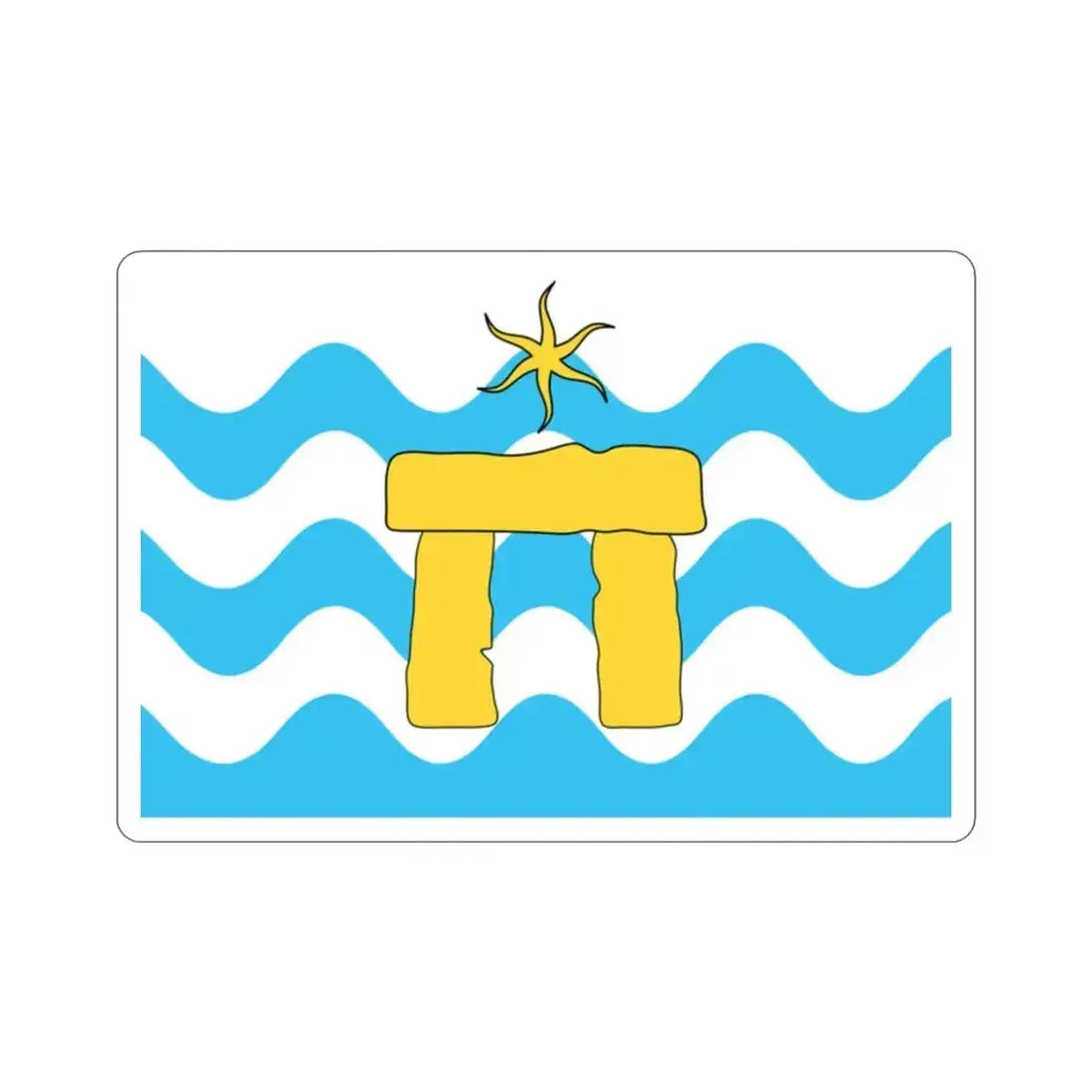 Flag of Mġarr Malta STICKER Vinyl Die-Cut Decal - The Sticker Space