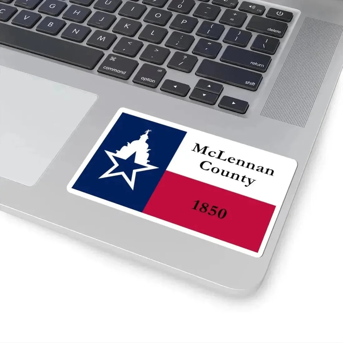 Flag of McLennan County Texas (United States) STICKER Vinyl Kiss-Cut Decal - The Sticker Space