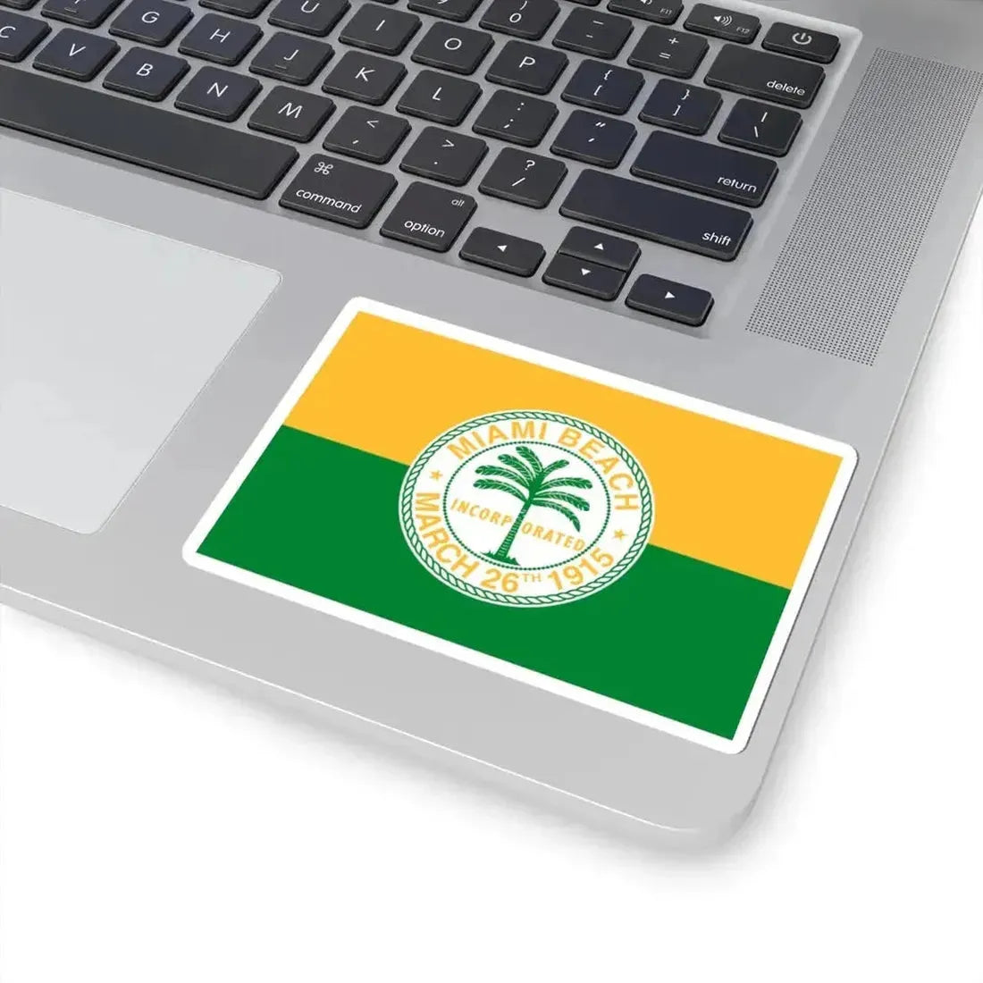 Flag of Miami Beach Florida (United States) STICKER Vinyl Kiss-Cut Decal - The Sticker Space