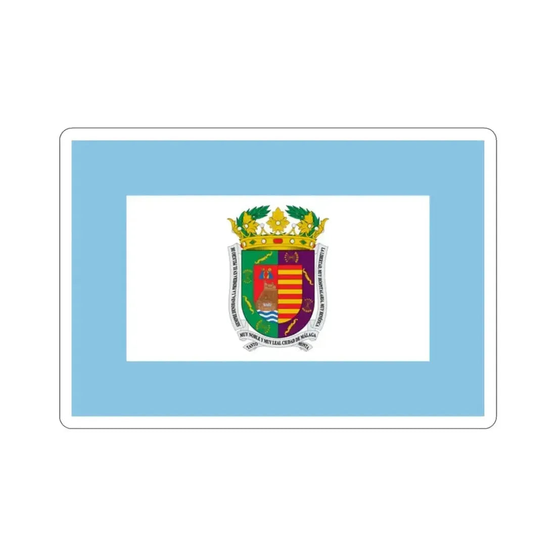 Flag of Málaga Spain STICKER Vinyl Die-Cut Decal - The Sticker Space