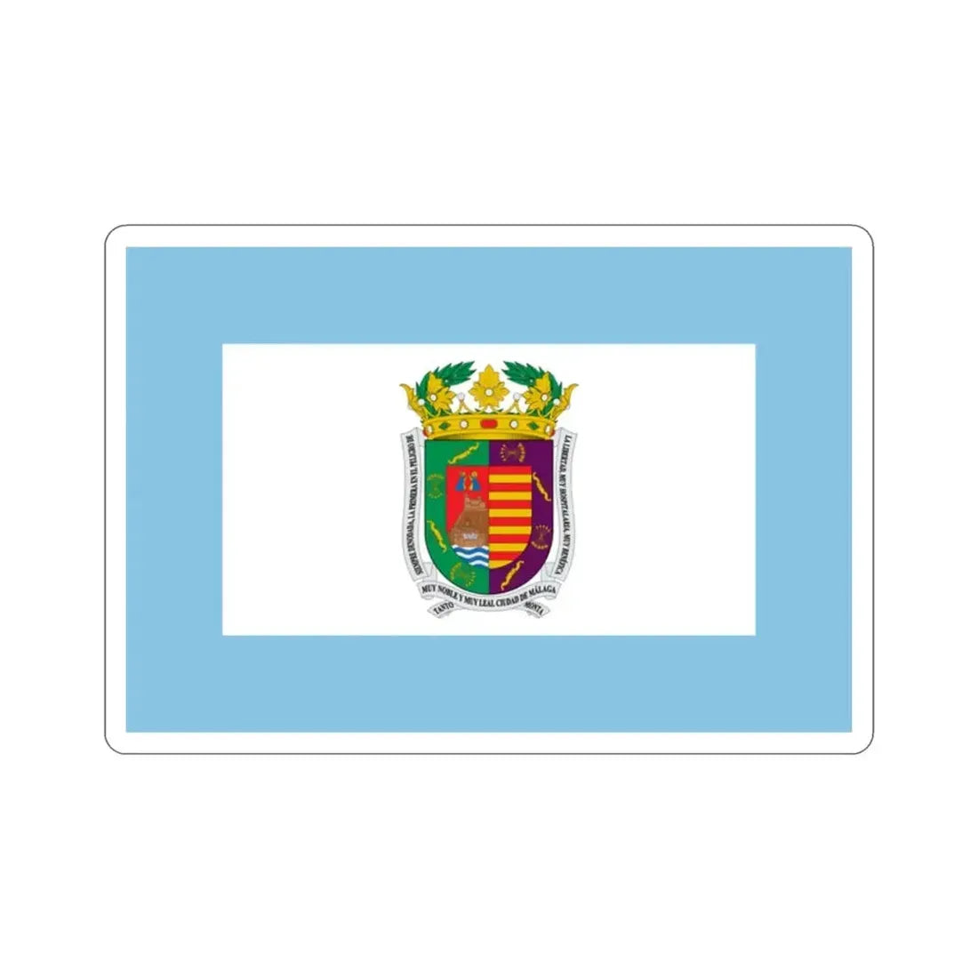 Flag of Málaga Spain STICKER Vinyl Die-Cut Decal - The Sticker Space