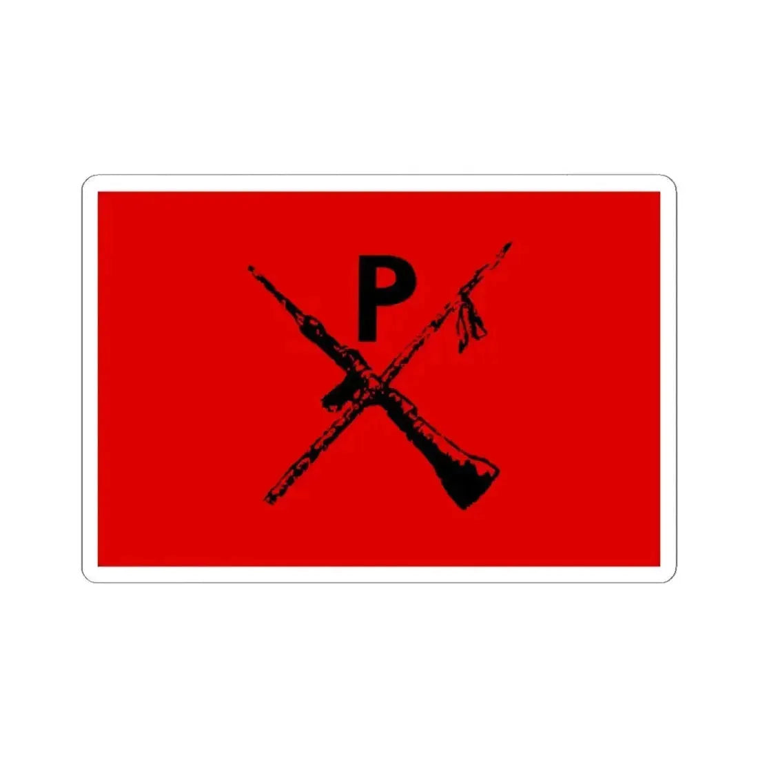 Flag of Montoneros (Argentina) STICKER Vinyl Kiss-Cut Decal 6 Inch White - The Sticker Space