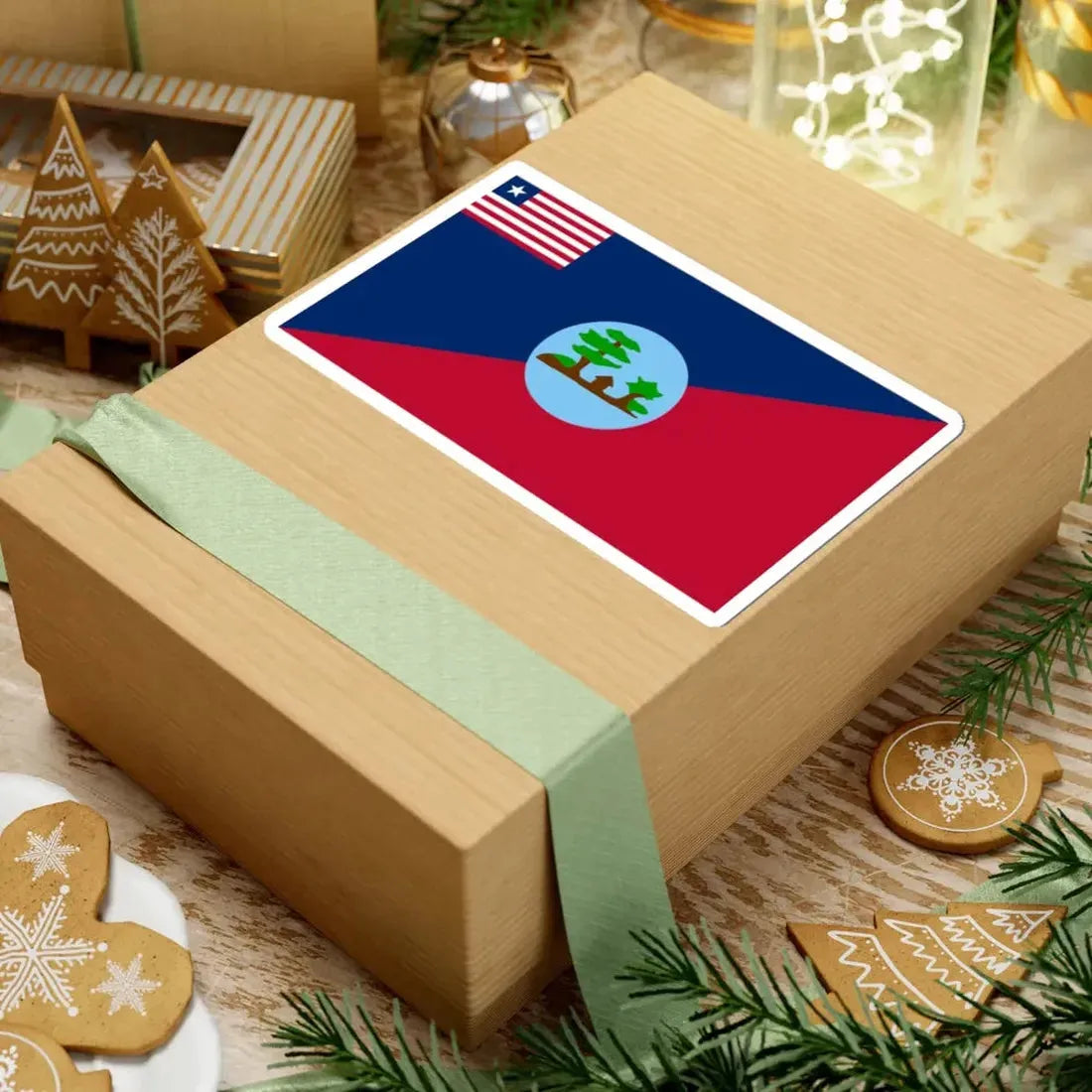 Flag of Montserrado County (Liberia) STICKER Vinyl Kiss-Cut Decal - The Sticker Space