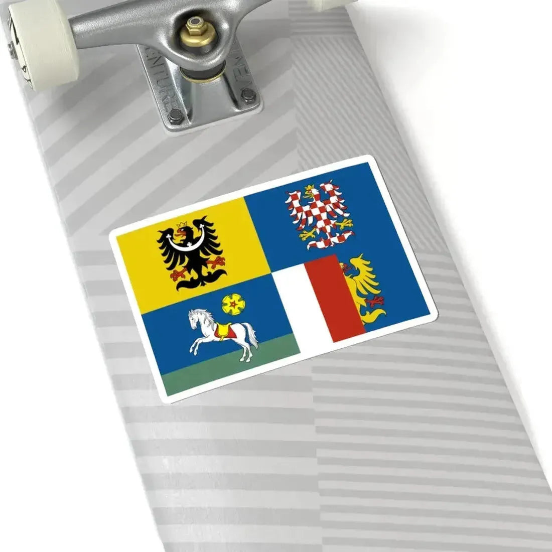 Flag of Moravian-Silesian Region (Czech Republic) STICKER Vinyl Kiss-Cut Decal - The Sticker Space