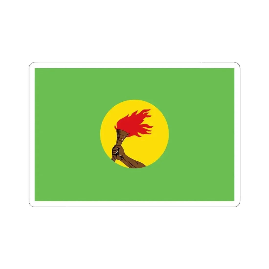 Flag of New Zaire (Congo) STICKER Vinyl Kiss-Cut Decal 6 Inch White - The Sticker Space
