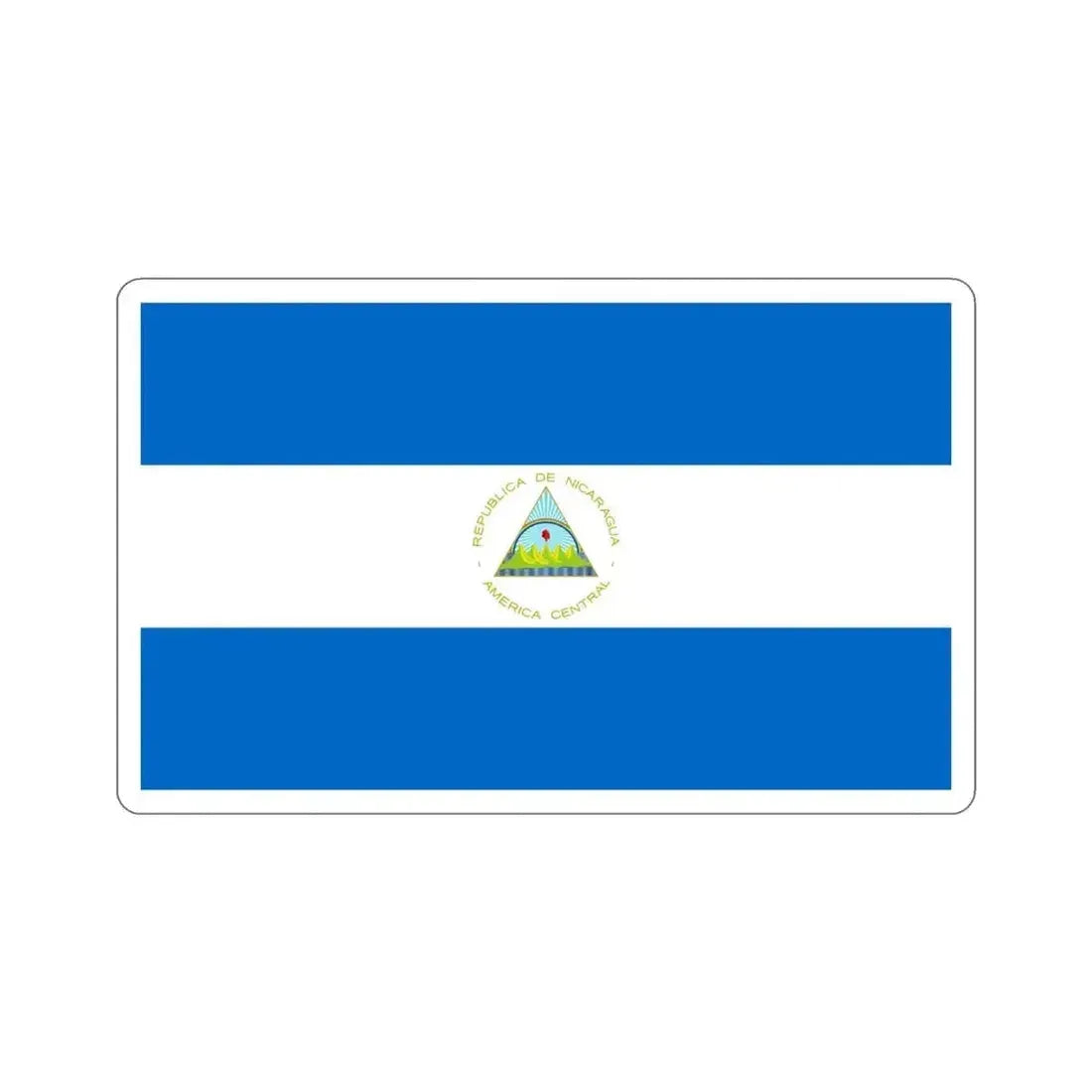 Flag of Nicaragua STICKER Vinyl Die-Cut Decal - The Sticker Space