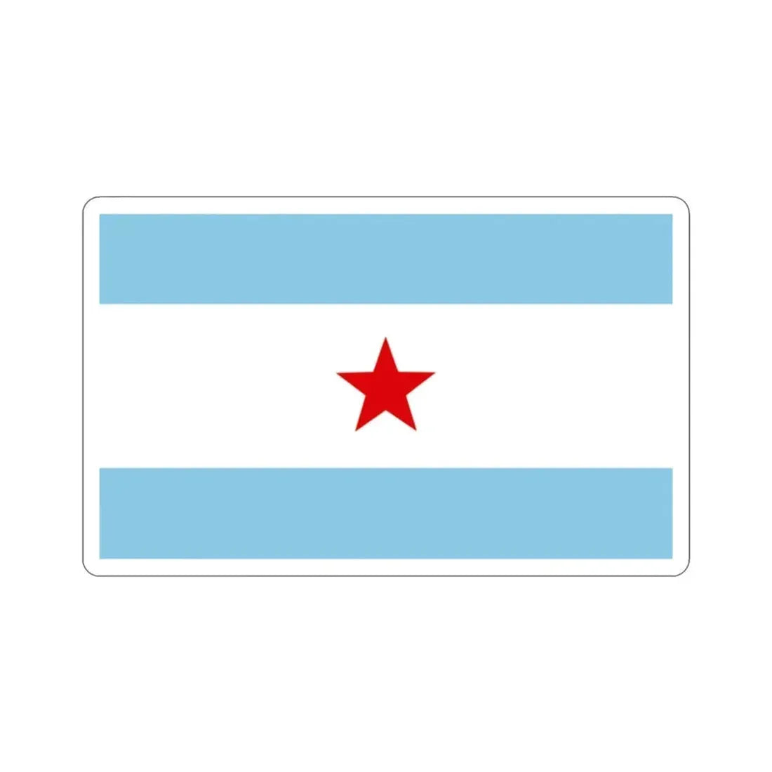 Flag of Nicaragua under William Walker (1856-1857) STICKER Vinyl Die-Cut Decal - The Sticker Space