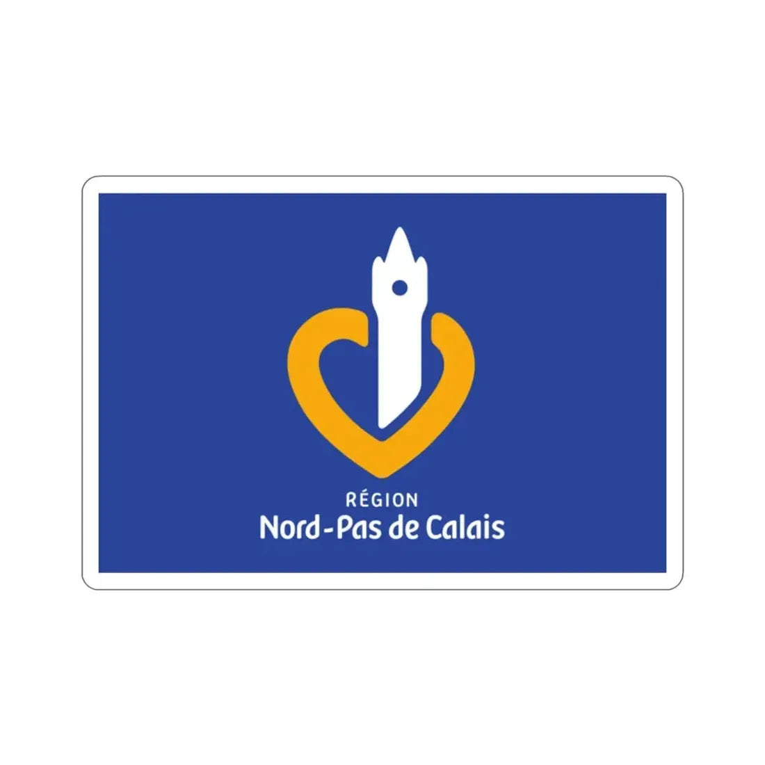 Flag of Nord Pas de Calais France 2 STICKER Vinyl Die-Cut Decal - The Sticker Space