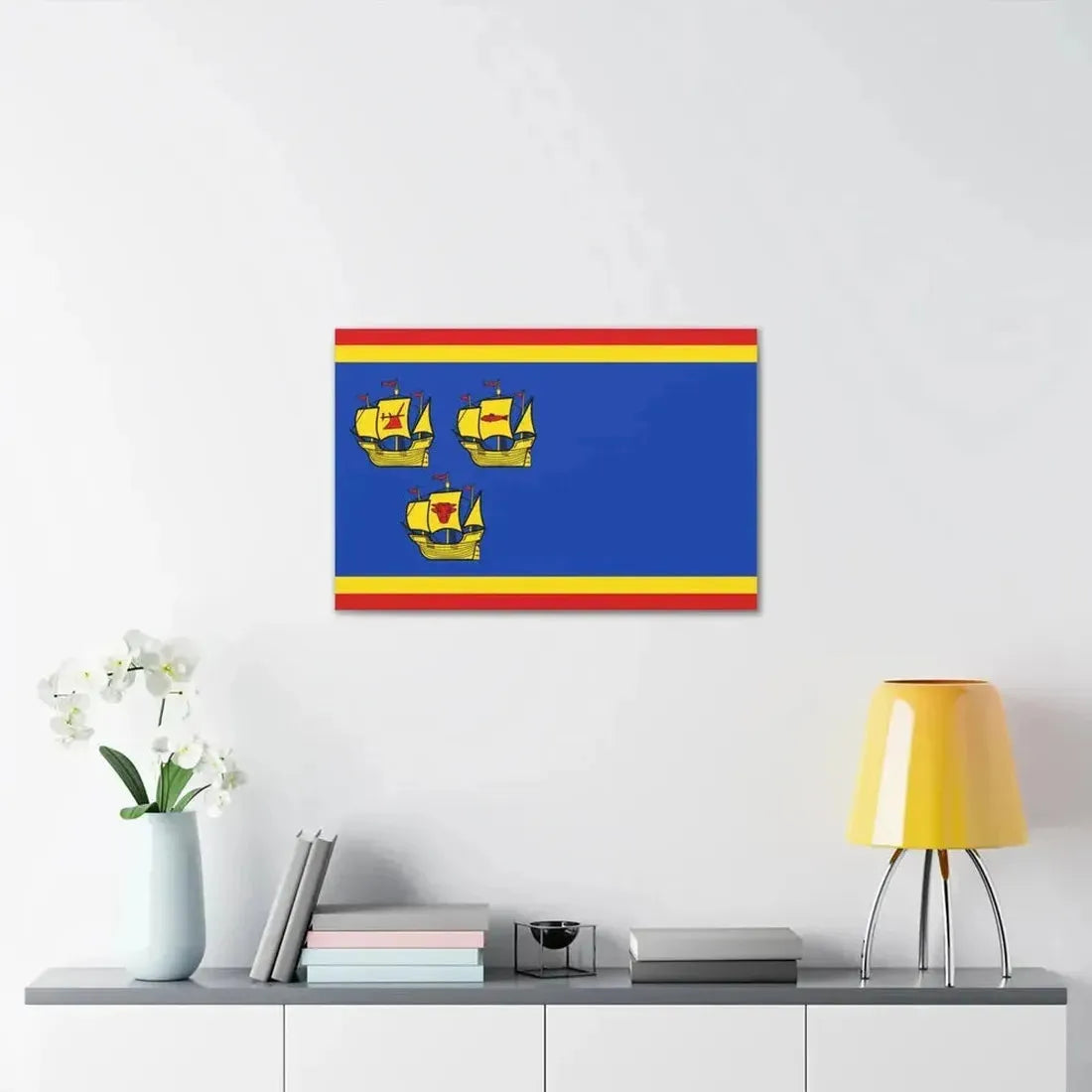 Flag of Nordfriesland Germany - Canvas Wall Art - The Sticker Space