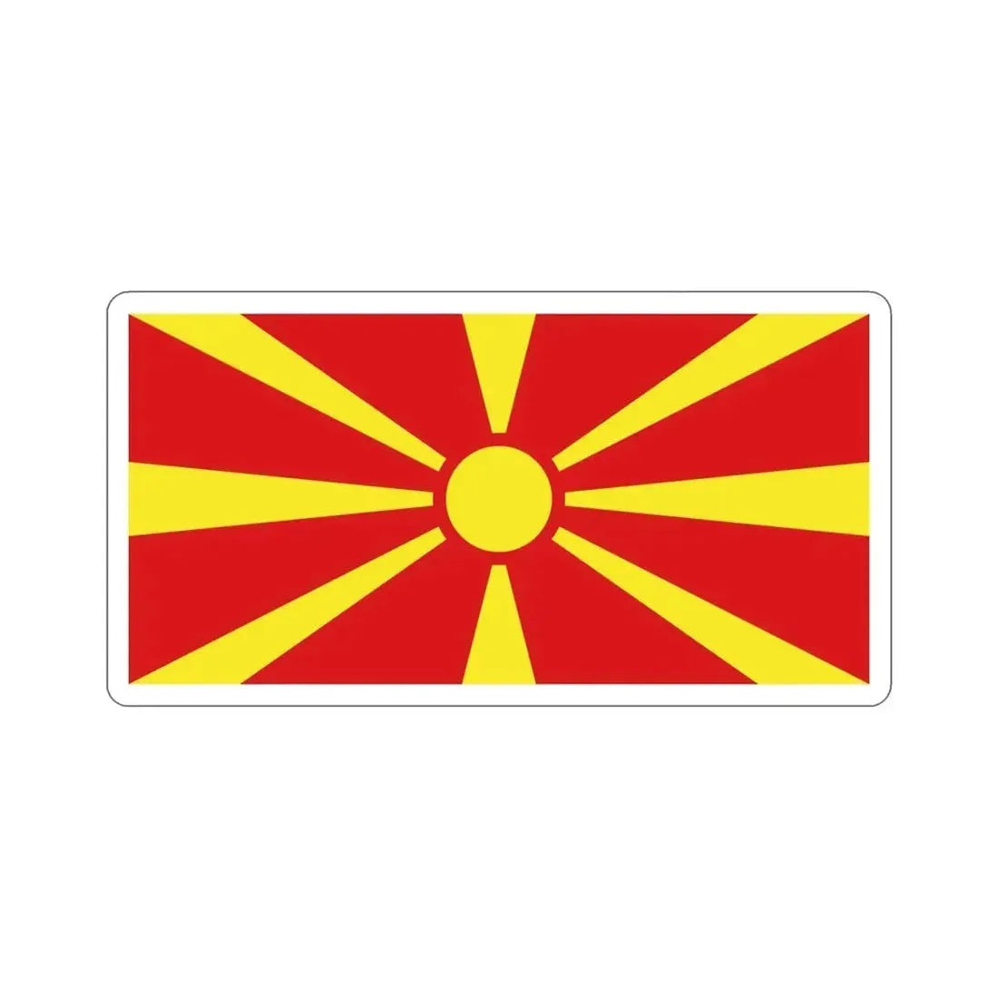 Flag of North Macedonia STICKER Vinyl Die-Cut Decal - The Sticker Space
