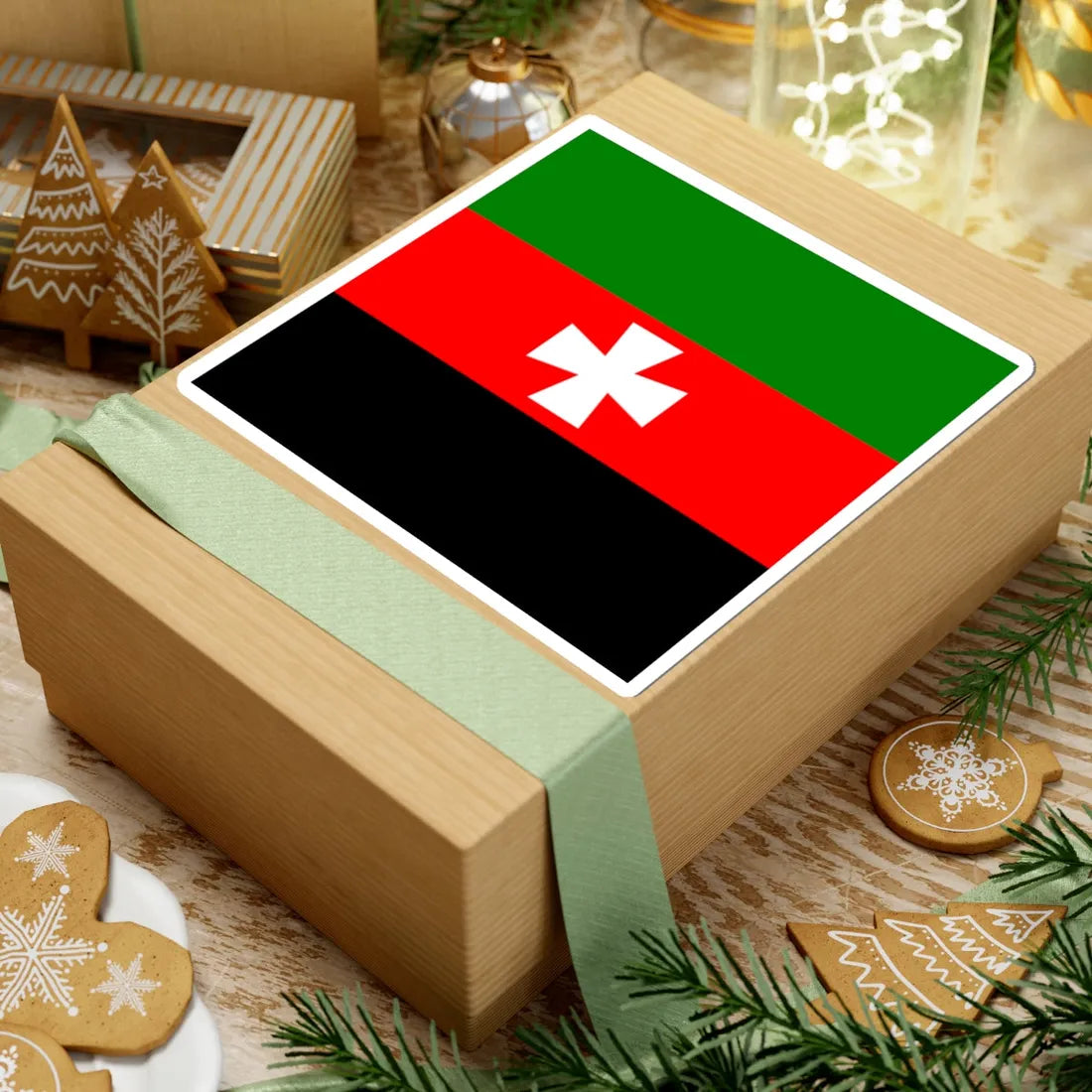 Flag of Novovolynsk (Ukraine) STICKER Vinyl Kiss-Cut Decal - The Sticker Space