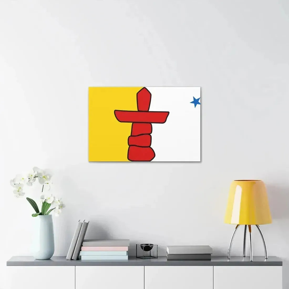 Flag of Nunavut Canada - Canvas Wall Art - The Sticker Space