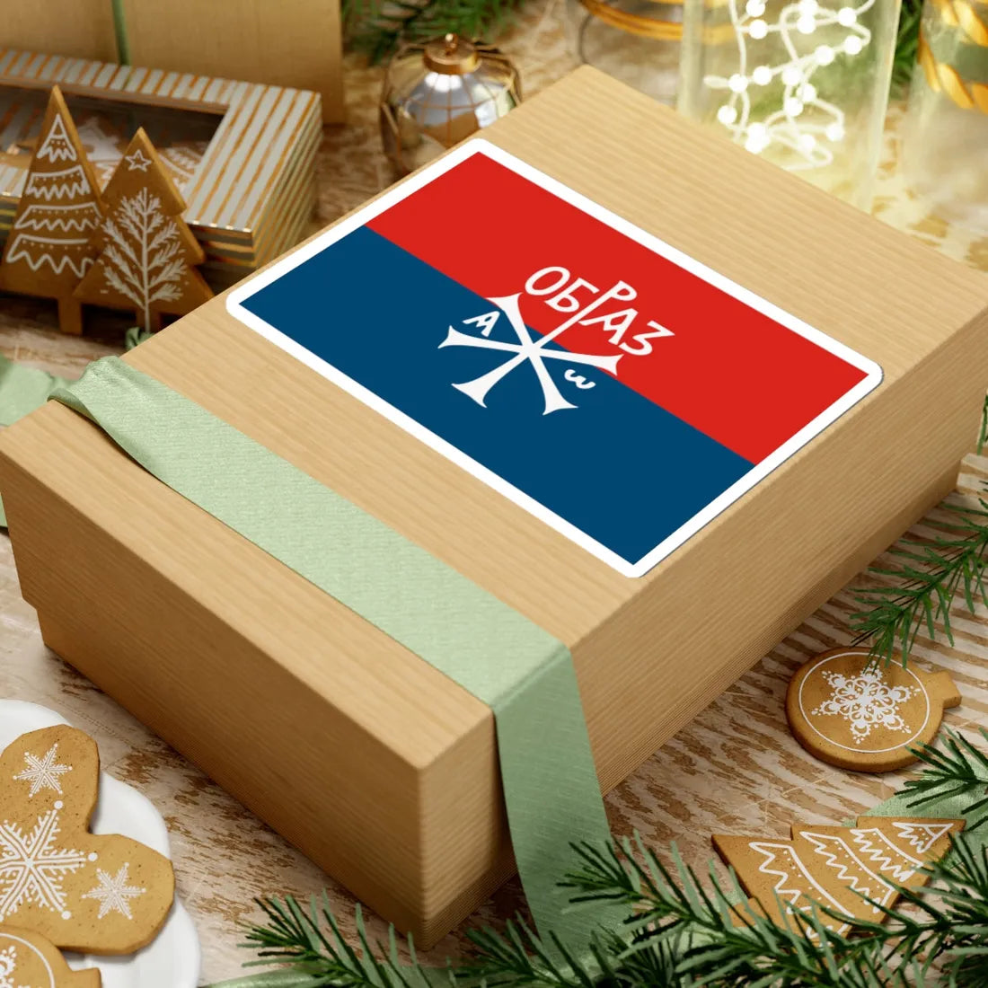 Flag of Obraz (Serbia) STICKER Vinyl Kiss-Cut Decal - The Sticker Space