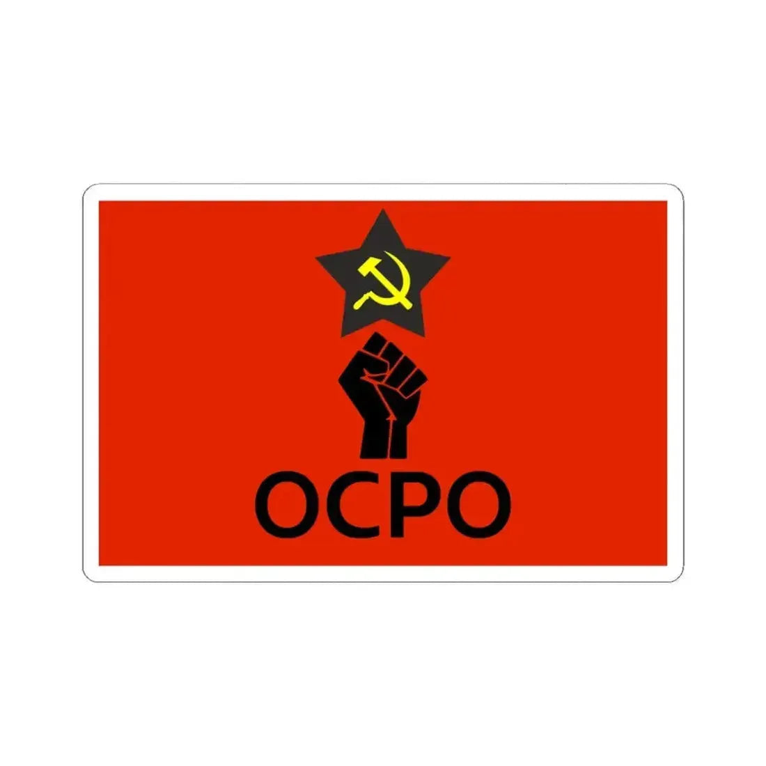 Flag of OCPO (Argentina) STICKER Vinyl Kiss-Cut Decal 6 Inch White - The Sticker Space
