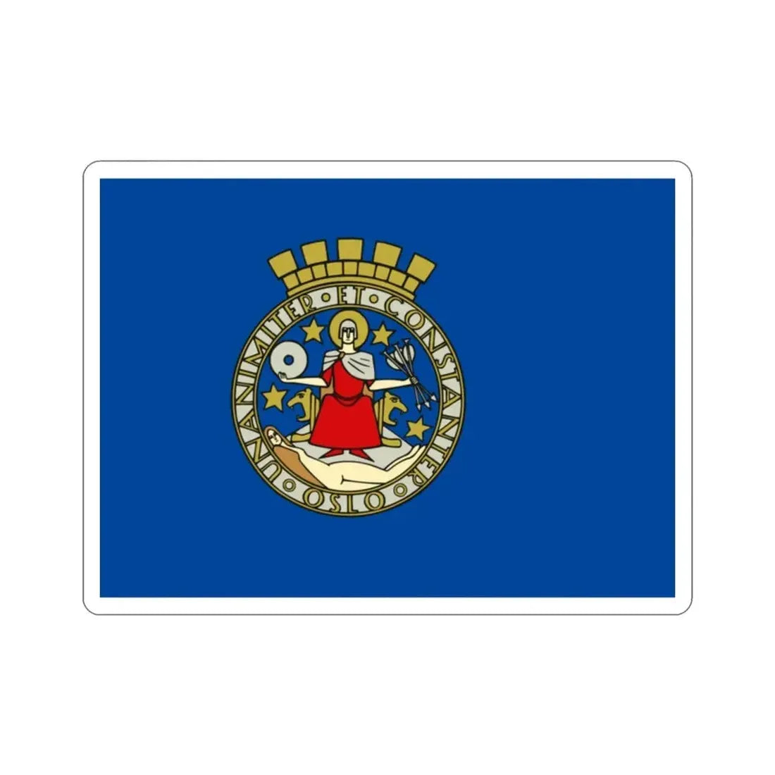 Flag of Oslo Oslo Norway STICKER Vinyl Die-Cut Decal - The Sticker Space