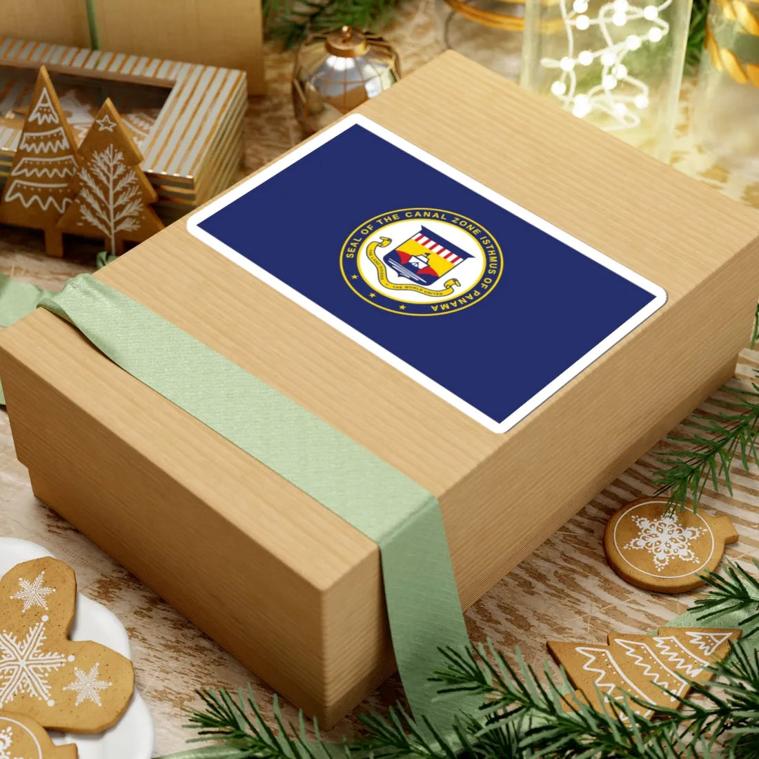 Flag of Panama Canal Zone (Panama) STICKER Vinyl Kiss-Cut Decal - The Sticker Space