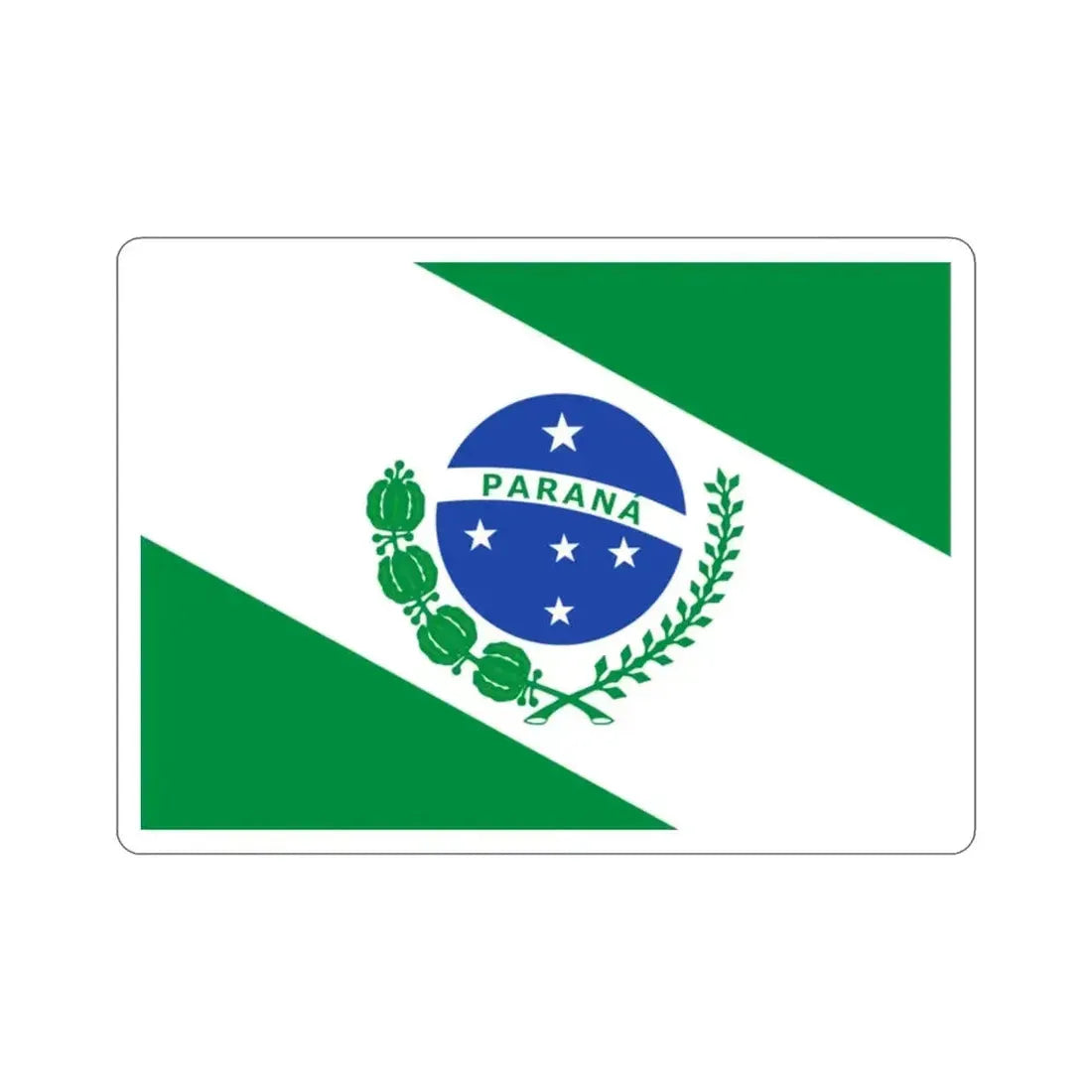 Flag of Paraná Brazil STICKER Vinyl Die-Cut Decal - The Sticker Space