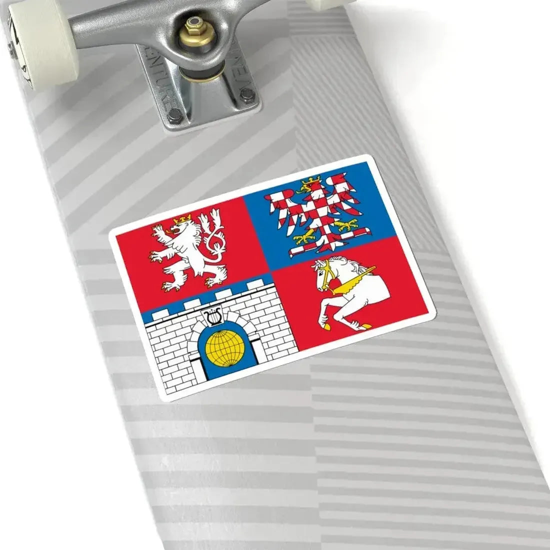 Flag of Pardubice Region (Czech Republic) STICKER Vinyl Kiss-Cut Decal - The Sticker Space