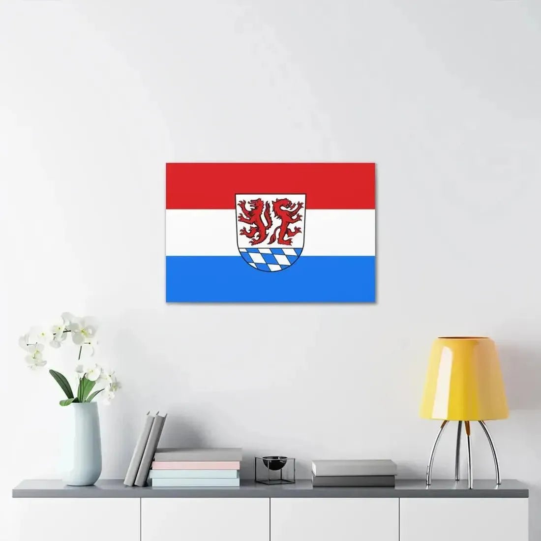 Flag of Passau Germany - Canvas Wall Art - The Sticker Space