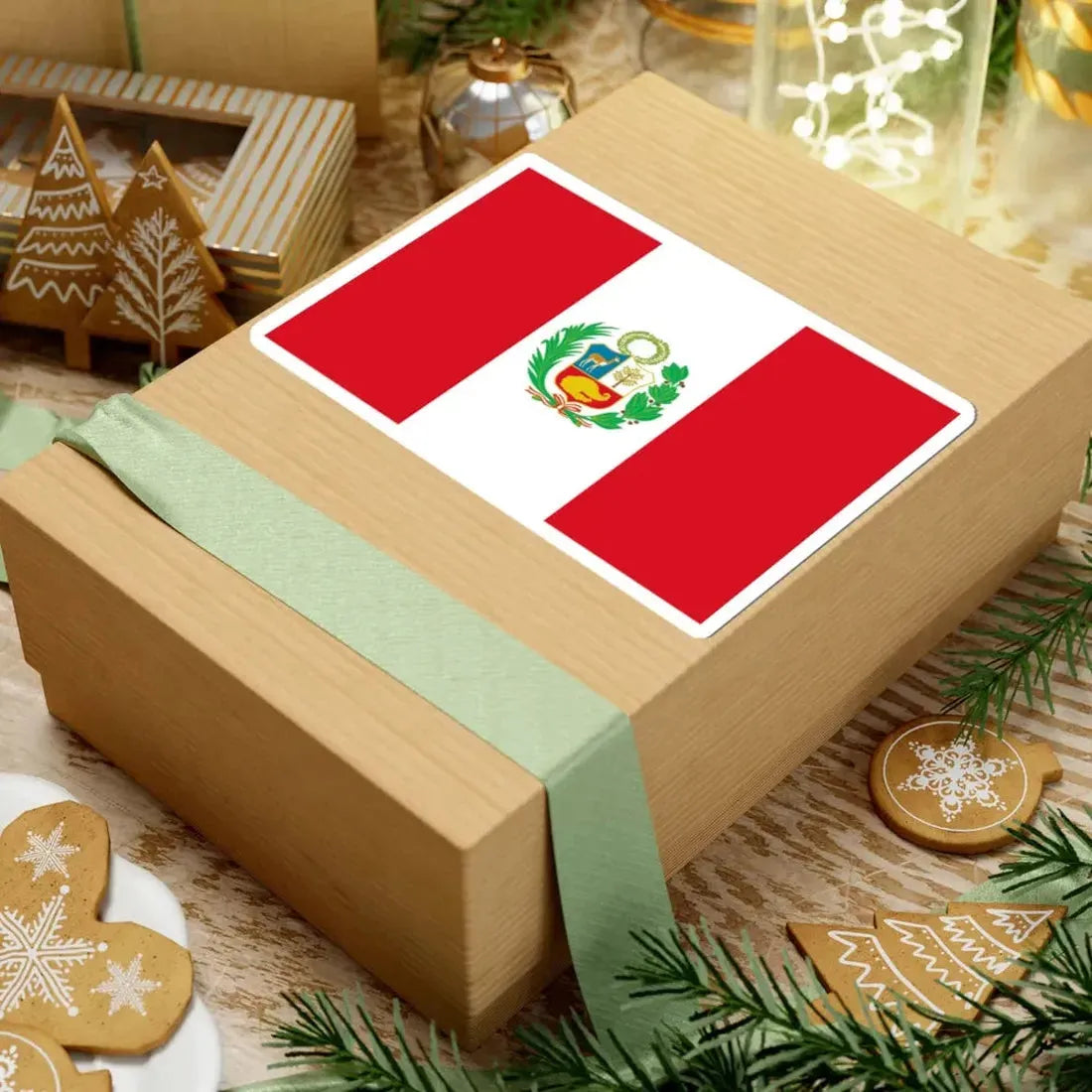 Flag of Peru 1884-1950 (Peru) STICKER Vinyl Kiss-Cut Decal - The Sticker Space