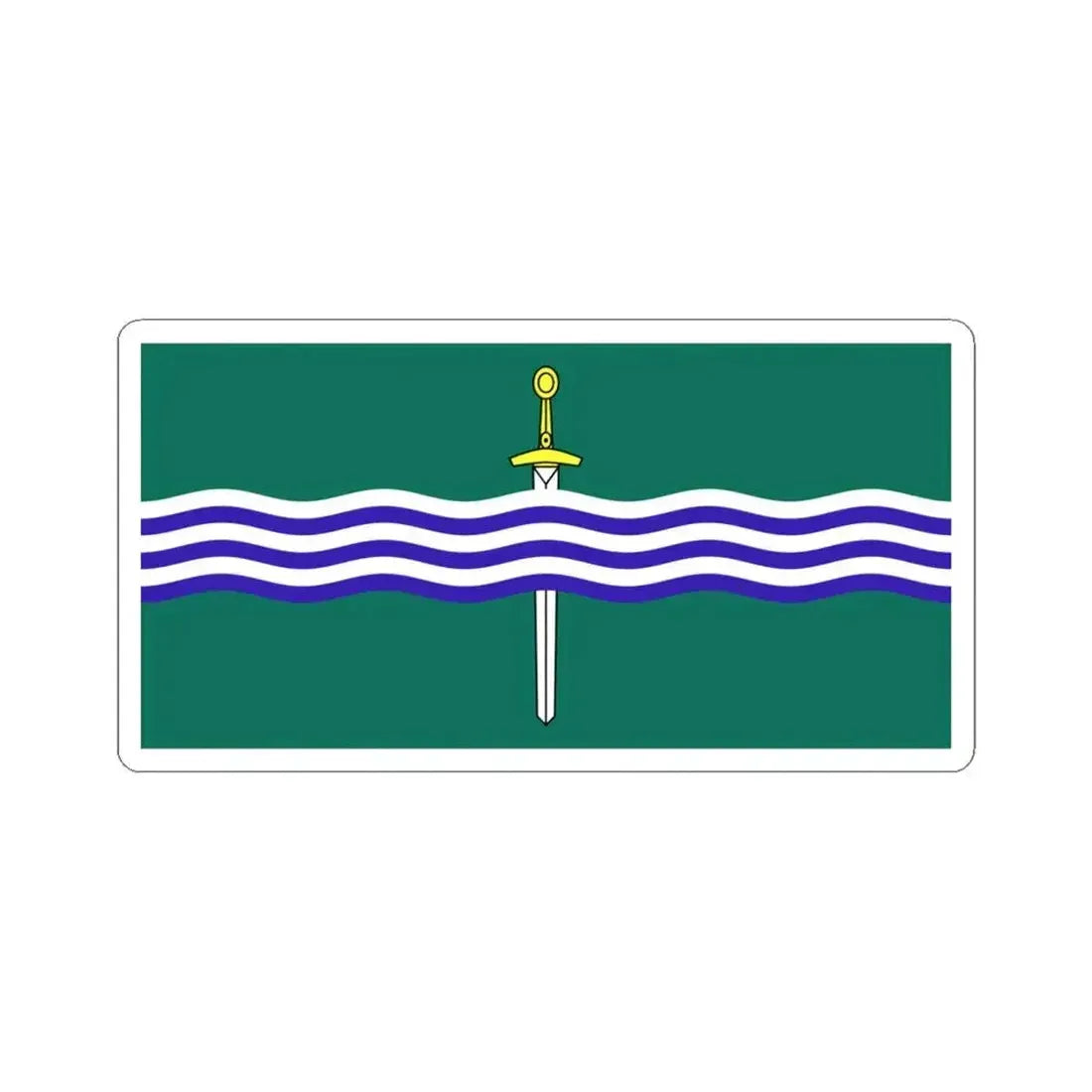 Flag of Peterborough Ontario Canada - STICKER Vinyl Kiss-Cut Decal 6 Inch White - The Sticker Space