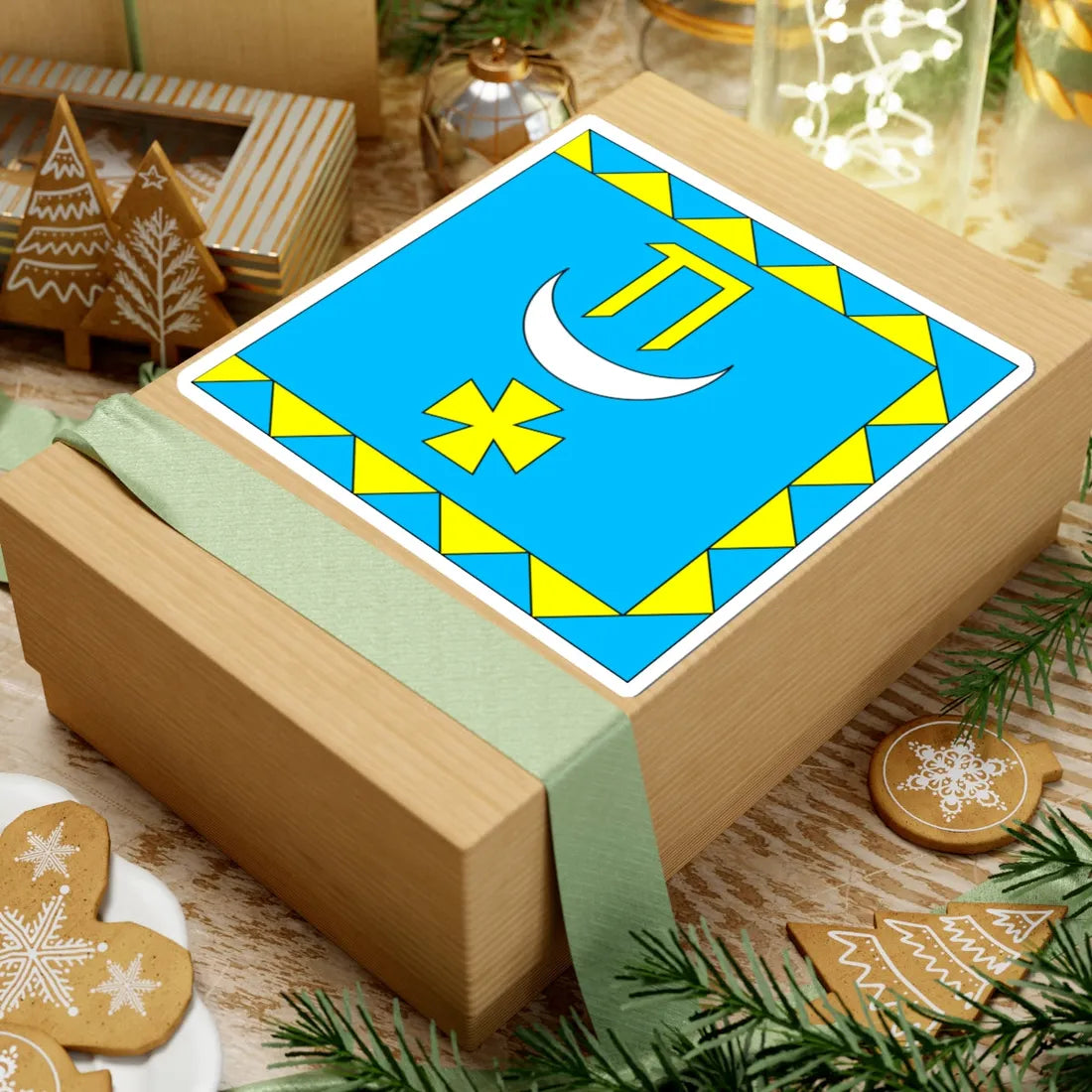 Flag of Pidhaitsi (Ukraine) STICKER Vinyl Kiss-Cut Decal - The Sticker Space