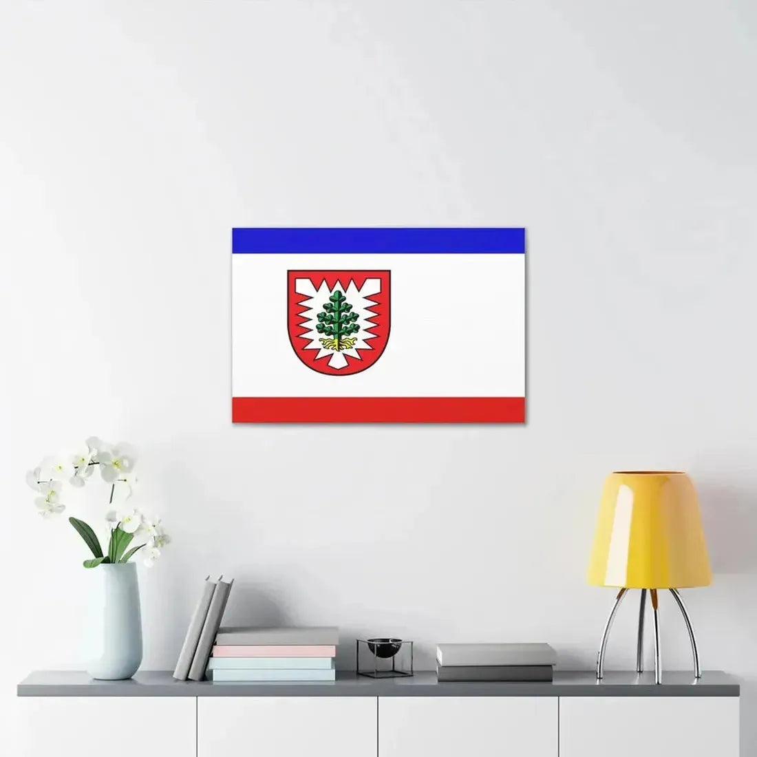 Flag of Pinneberg Germany - Canvas Wall Art - The Sticker Space
