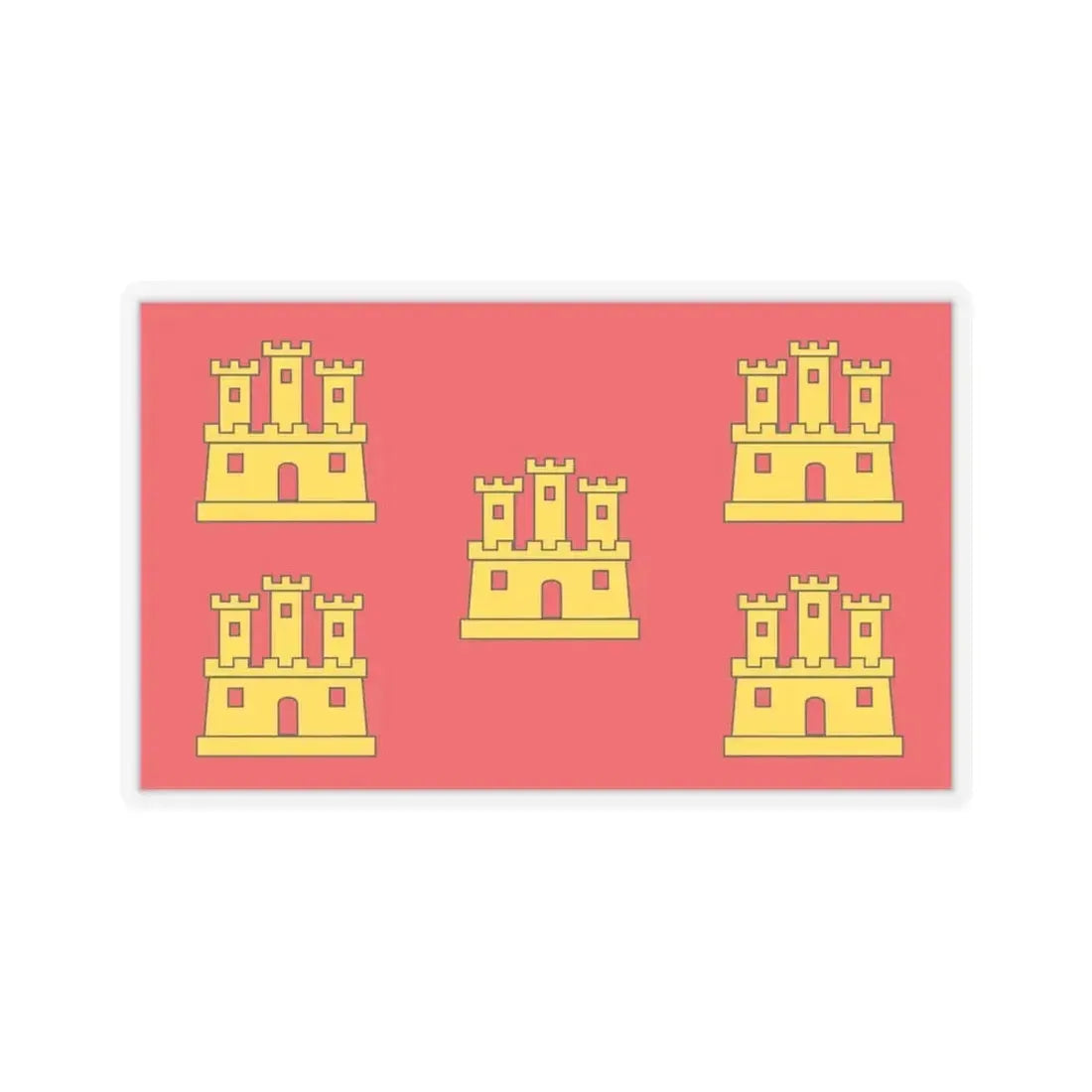 Flag of Poitou Charentes France - STICKER Vinyl Kiss-Cut Decal 6 Inch Transparent - The Sticker Space