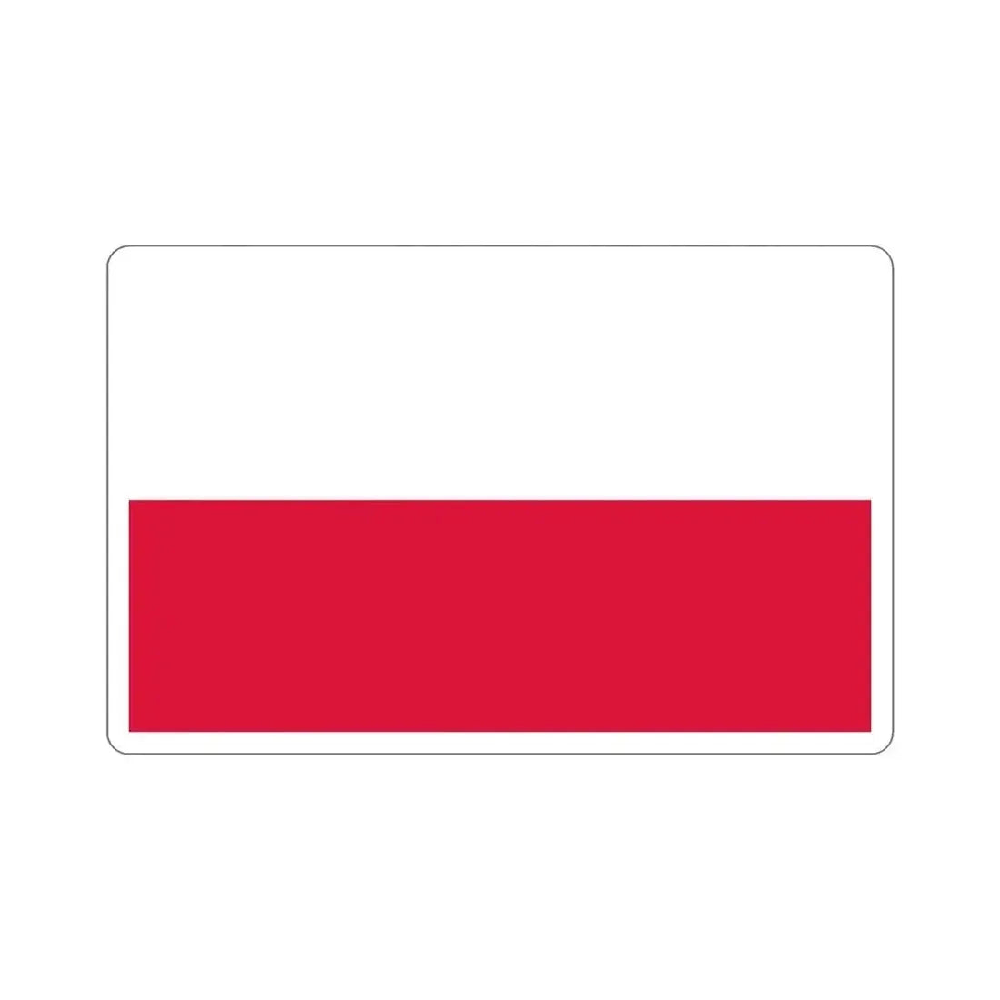 Flag of Poland STICKER Vinyl Die-Cut Decal - The Sticker Space