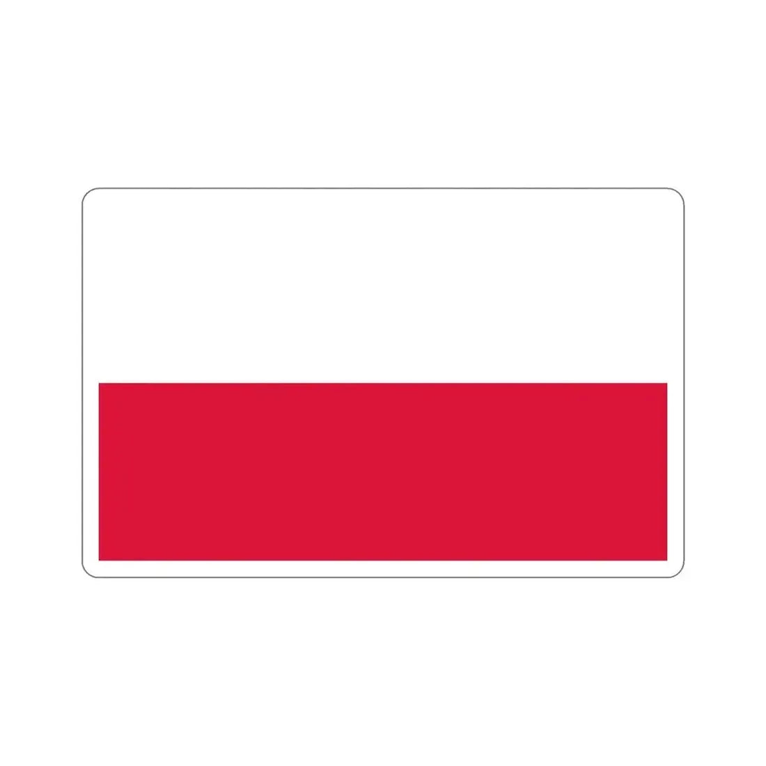 Flag of Poland STICKER Vinyl Die-Cut Decal - The Sticker Space