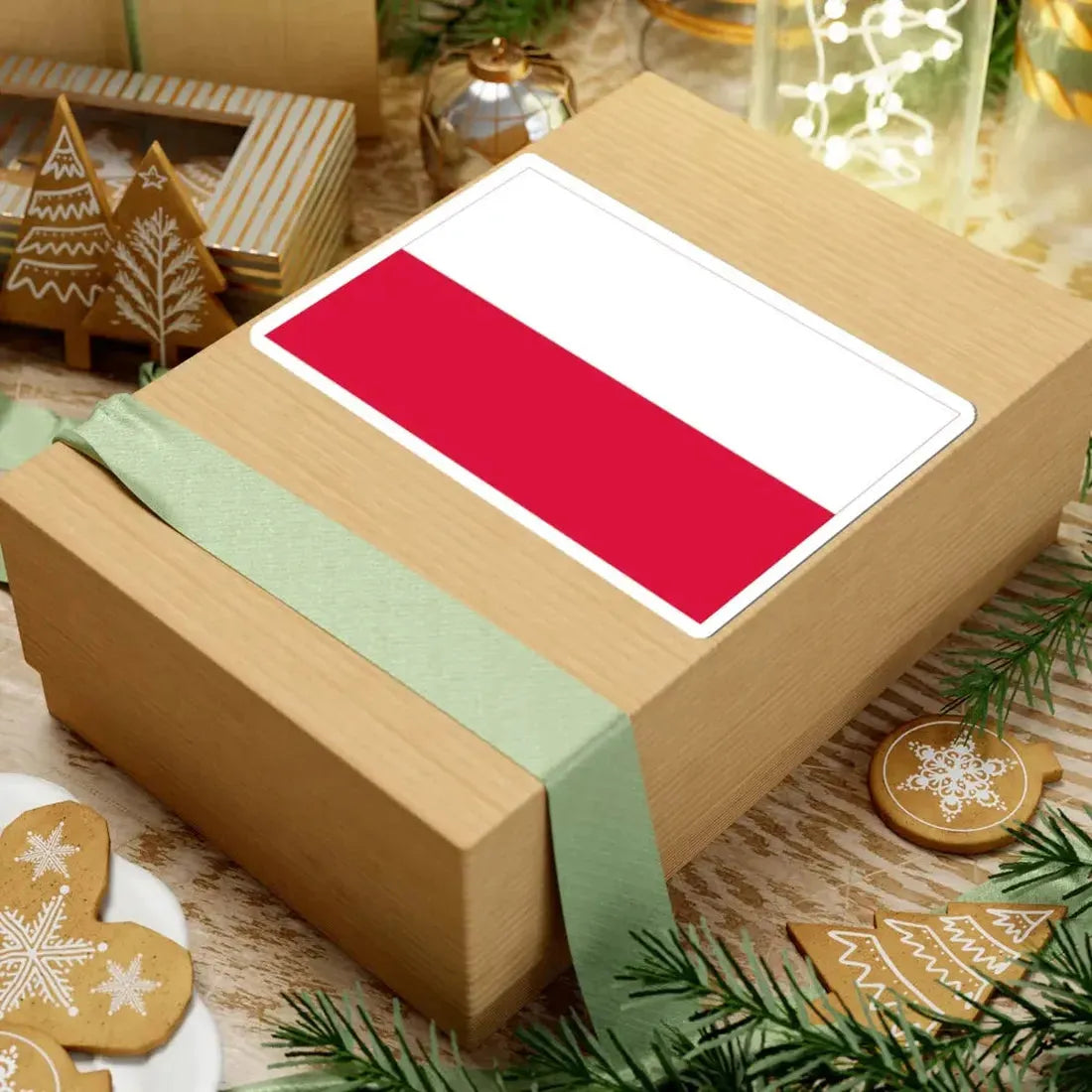 Flag of Poland with border (Poland) STICKER Vinyl Kiss-Cut Decal - The Sticker Space