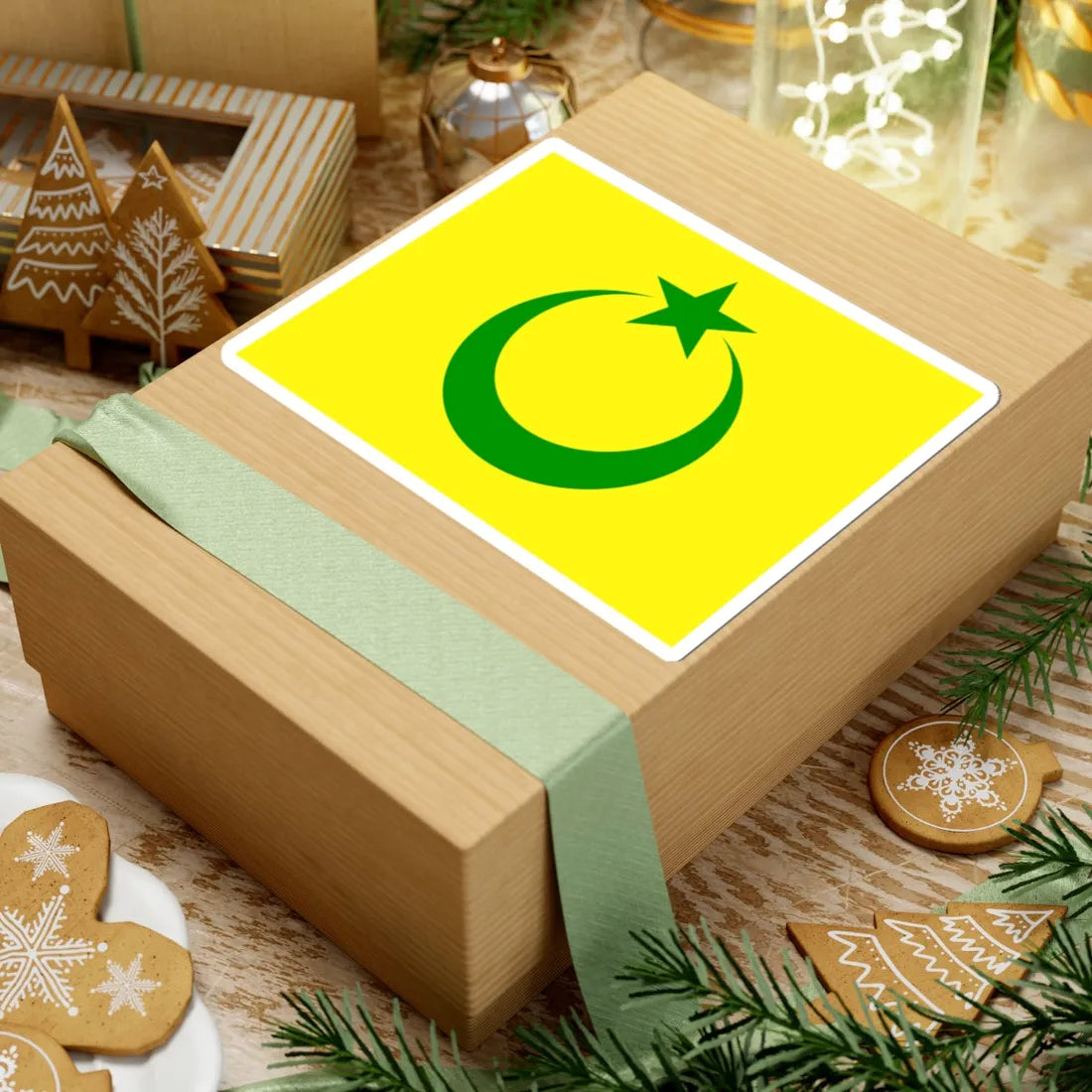 Flag of Pontianak Sultanate (Indonesia) STICKER Vinyl Kiss-Cut Decal - The Sticker Space