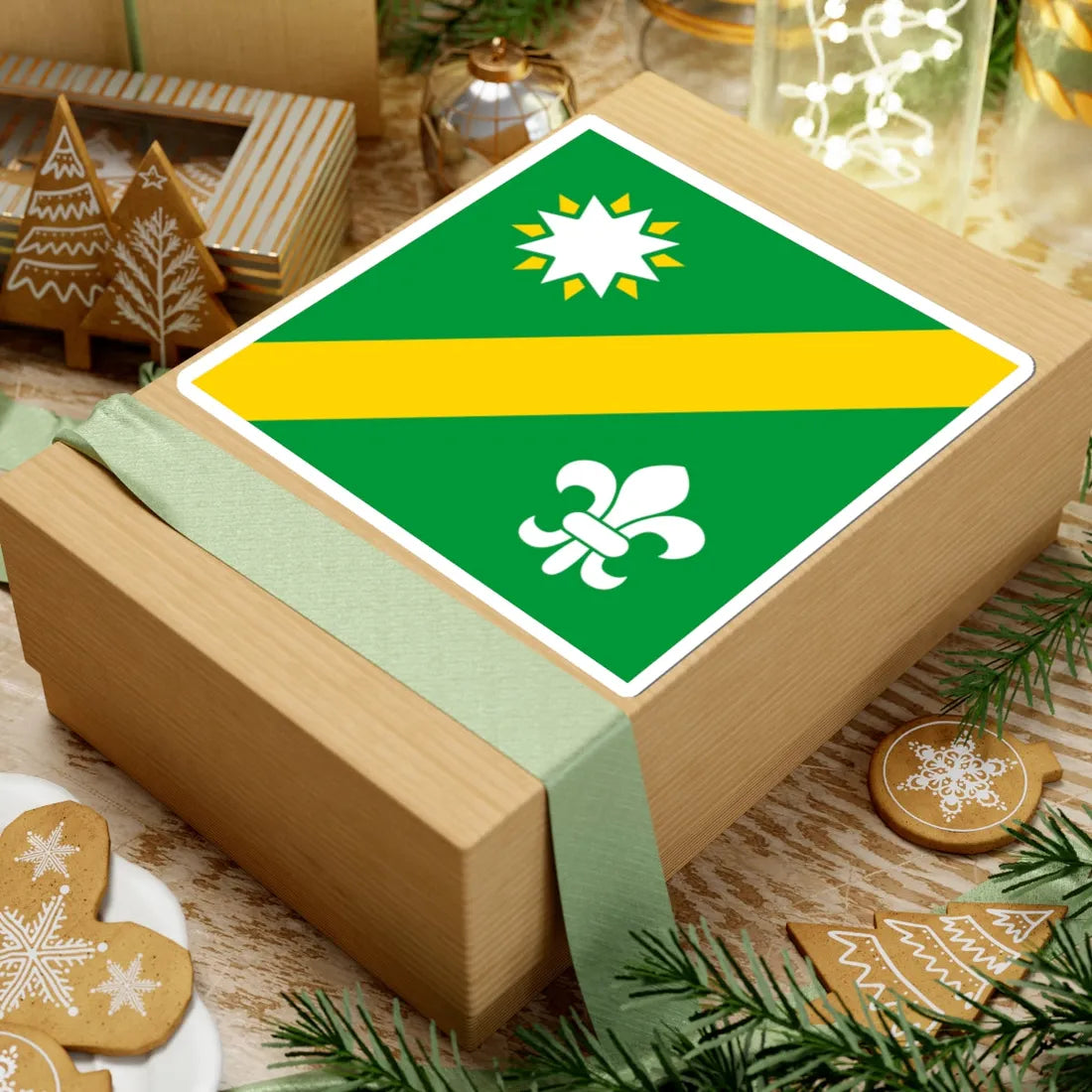 Flag of Pukhova (Ukraine) STICKER Vinyl Kiss-Cut Decal - The Sticker Space