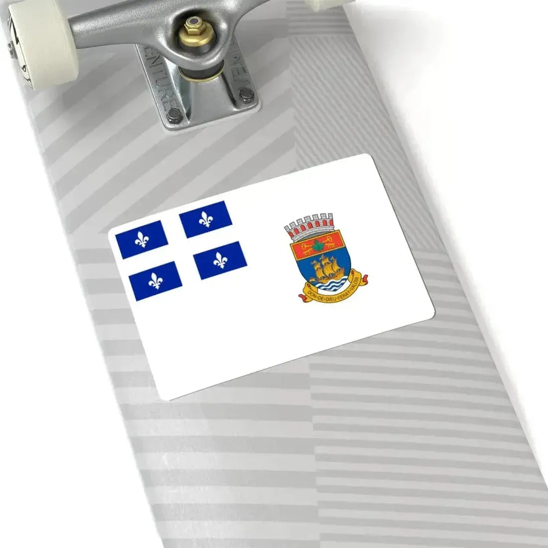 Flag of Quebec City 1967-1987 (Canada) STICKER Vinyl Kiss-Cut Decal - The Sticker Space