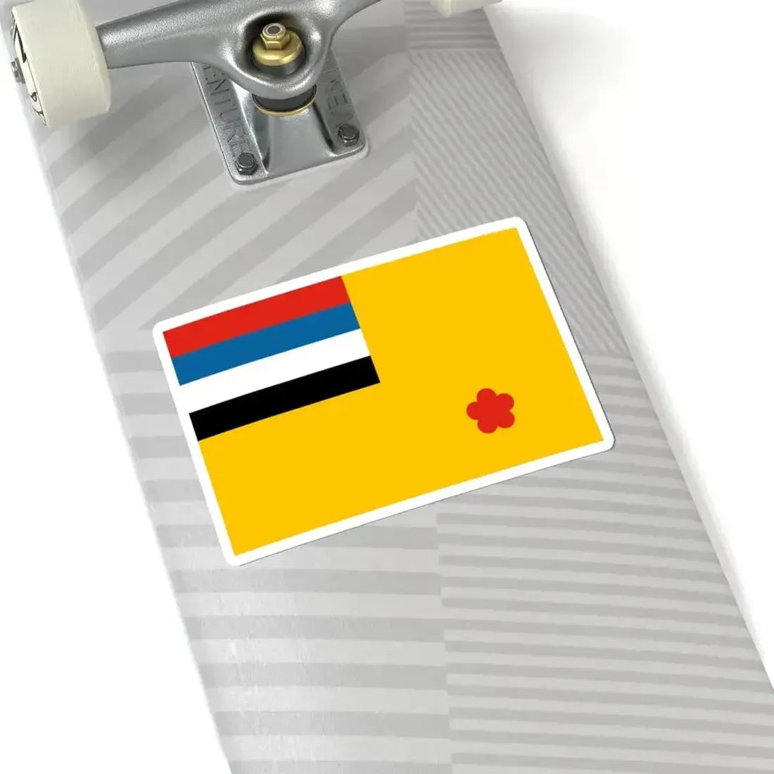 Flag of rear admiral of the Navy of Manchukuo (China) STICKER Vinyl Kiss-Cut Decal - The Sticker Space