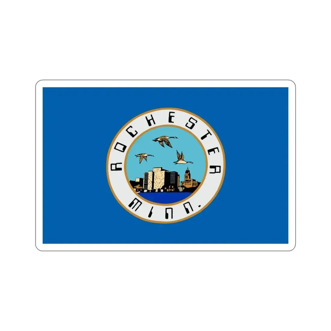 Flag of Rochester Minnesota USA STICKER Vinyl Die-Cut Decal - The Sticker Space