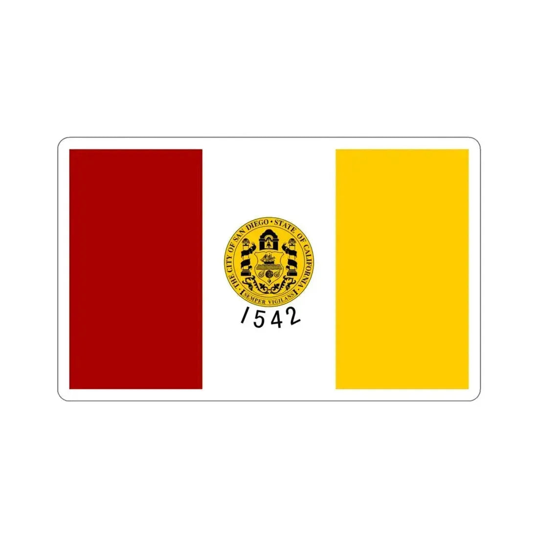 Flag of San Diego California USA STICKER Vinyl Die-Cut Decal - The Sticker Space