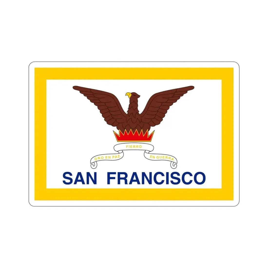 Flag of San Francisco USA STICKER Vinyl Die-Cut Decal - The Sticker Space