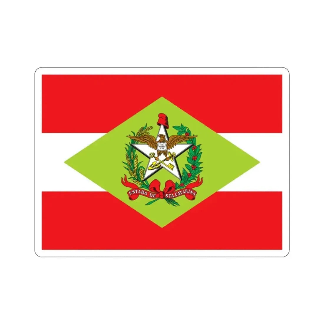 Flag of Santa Catarina Brazil STICKER Vinyl Die-Cut Decal - The Sticker Space