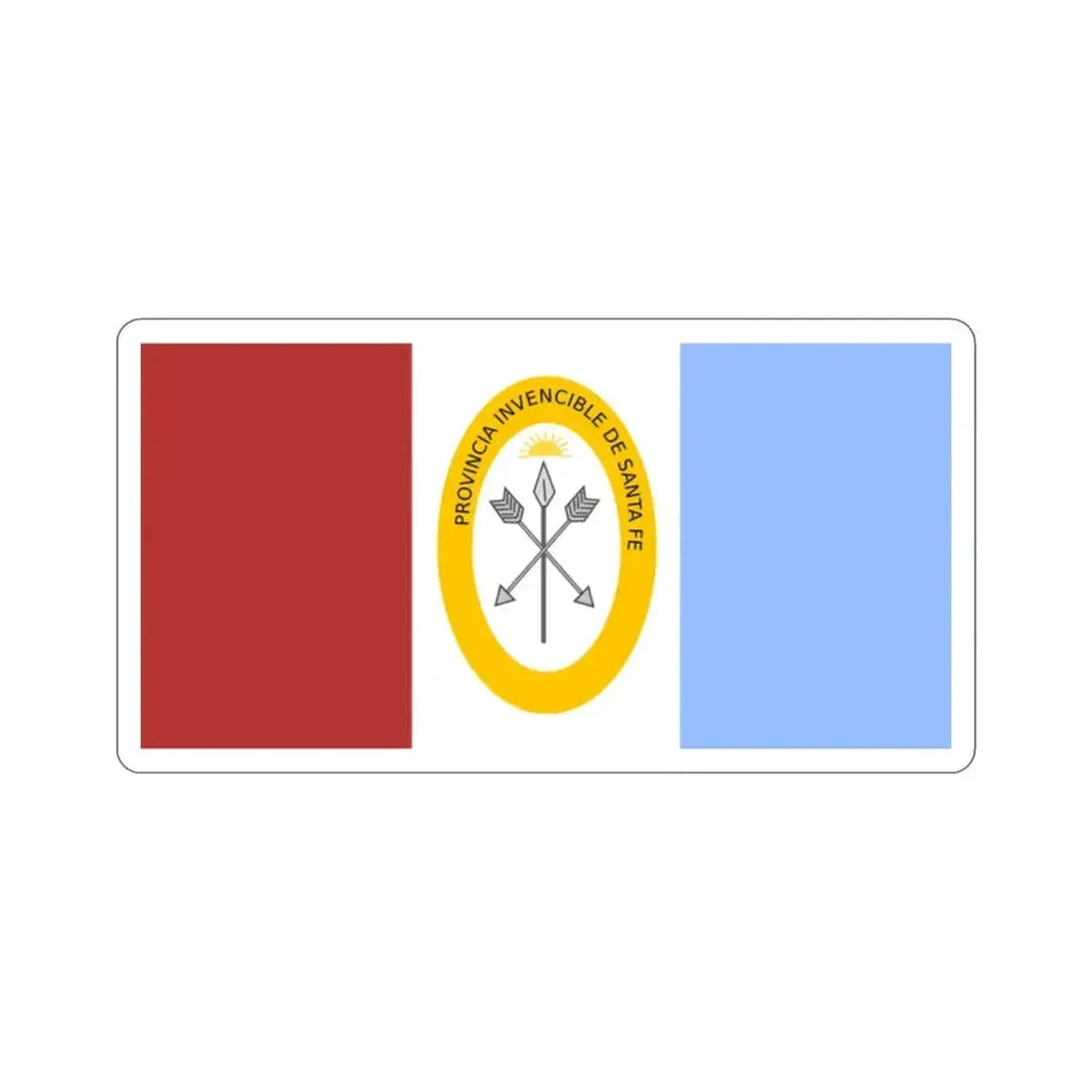 Flag of Santa Fe Province Argentina STICKER Vinyl Die-Cut Decal - The Sticker Space