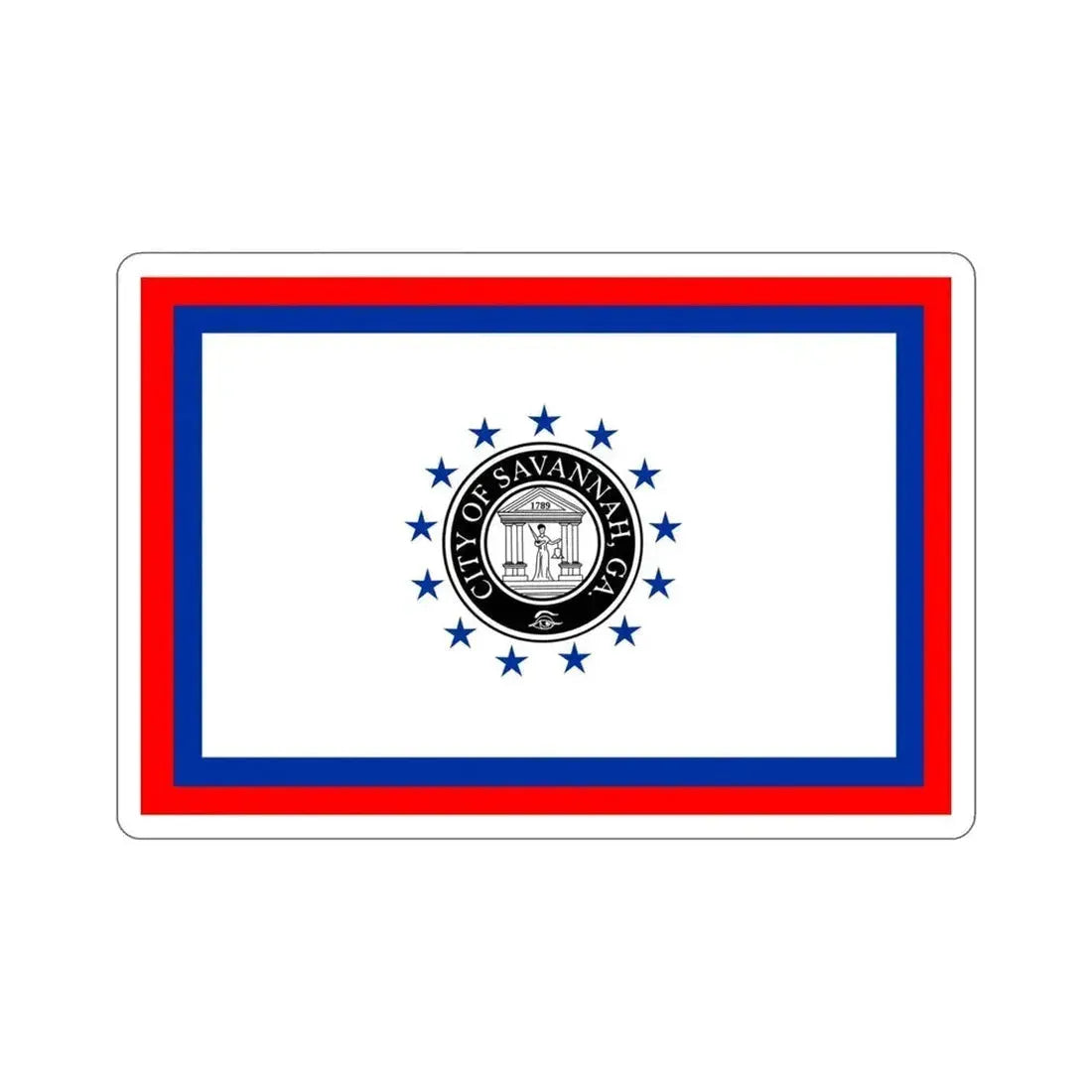 Flag of Savannah Georgia USA STICKER Vinyl Die-Cut Decal - The Sticker Space