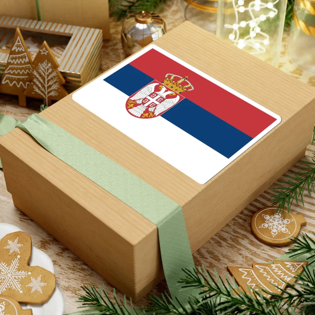 Flag of Serbia (Kosovo) STICKER Vinyl Kiss-Cut Decal - The Sticker Space