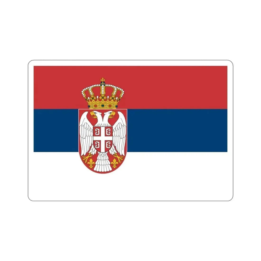 Flag of Serbia STICKER Vinyl Die-Cut Decal - The Sticker Space