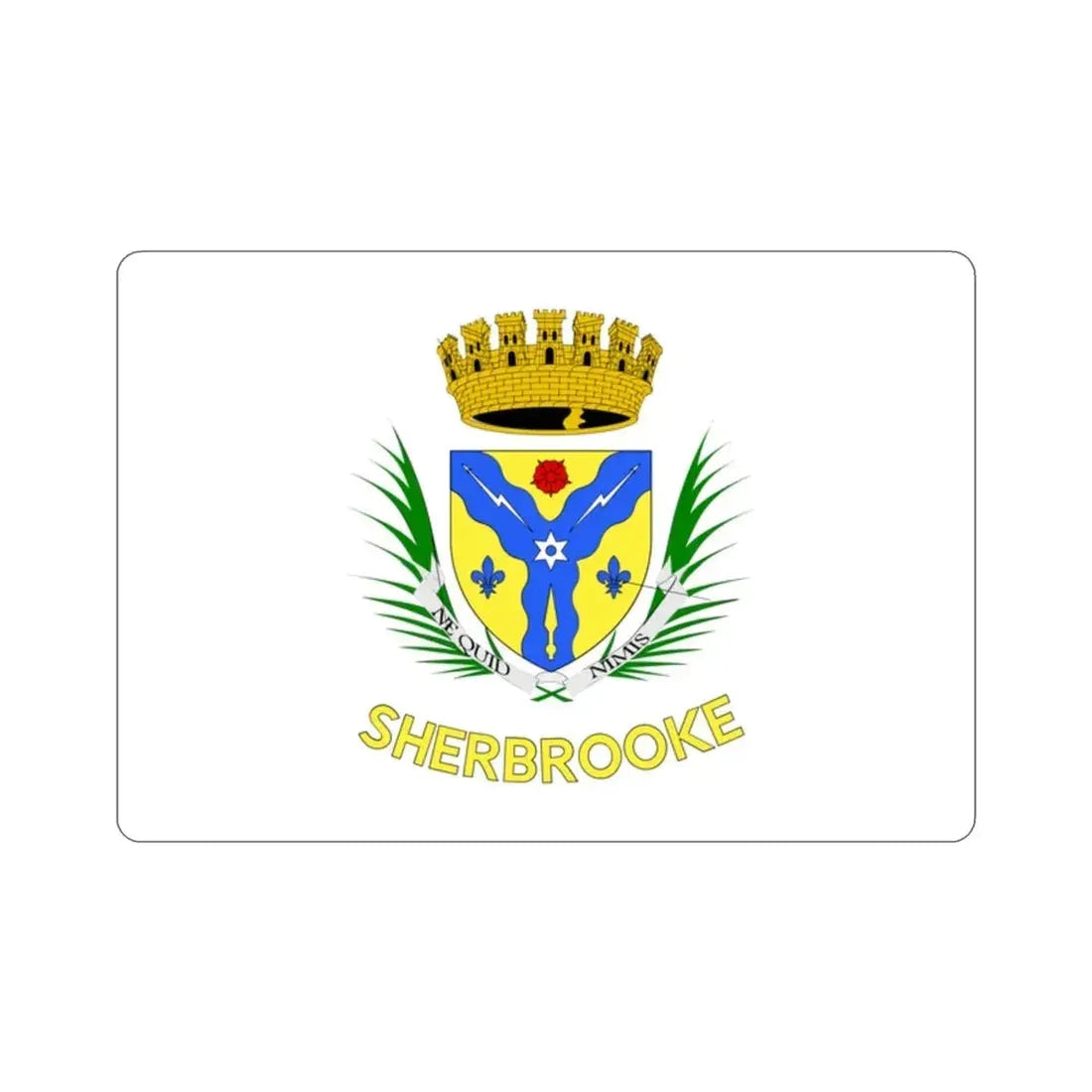 Flag of Sherbrooke Canada STICKER Vinyl Die-Cut Decal - The Sticker Space