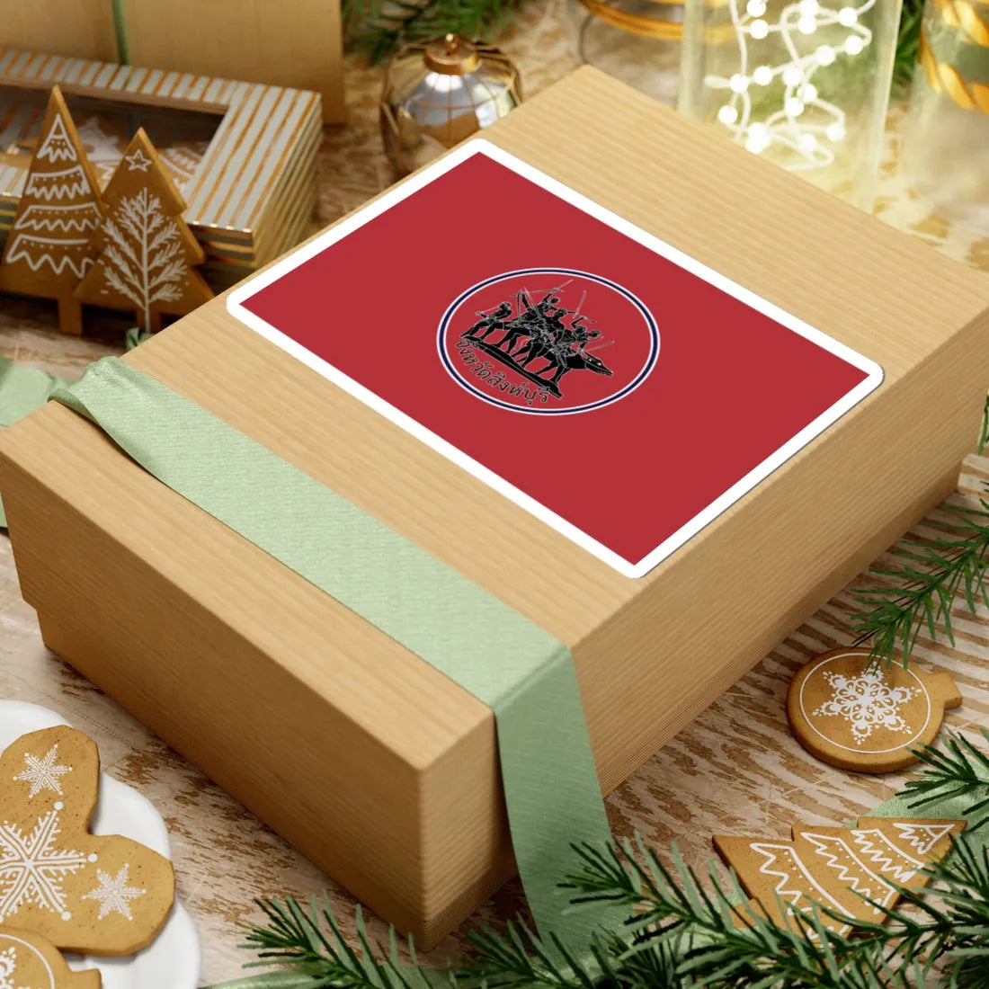 Flag of Sing Buri (Thailand) STICKER Vinyl Kiss-Cut Decal - The Sticker Space