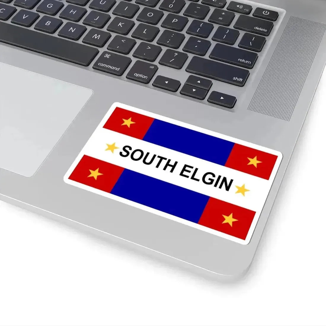 Flag of South Elgin Illinois (United States) STICKER Vinyl Kiss-Cut Decal - The Sticker Space